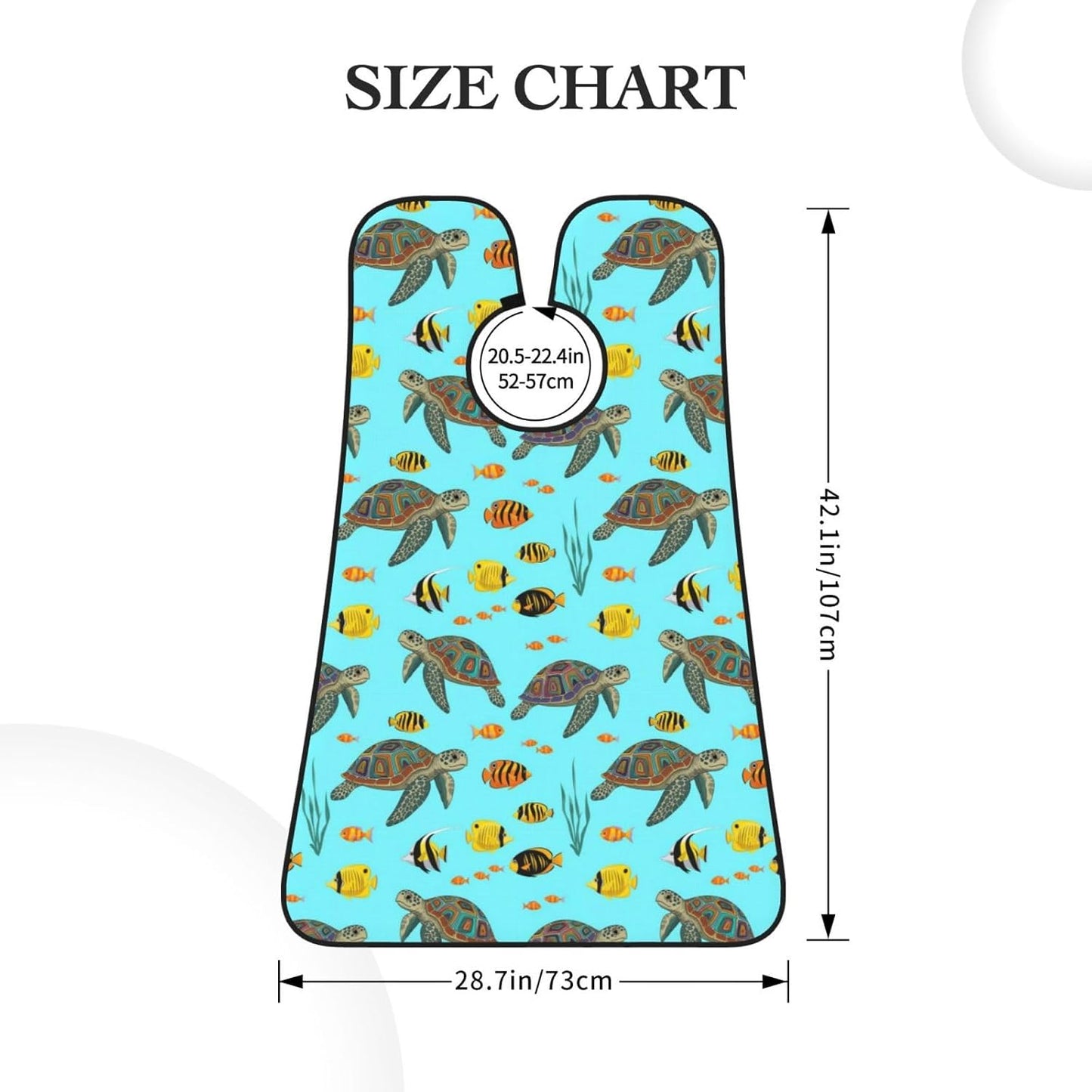 Beard Apron Hair Catcher, Mint Grenn Turquoise Sea Turtles Shave Bib, Waterproof Non-Stick Shaving Bib, Trimming Grooming Tool for Dad Men Anniversary