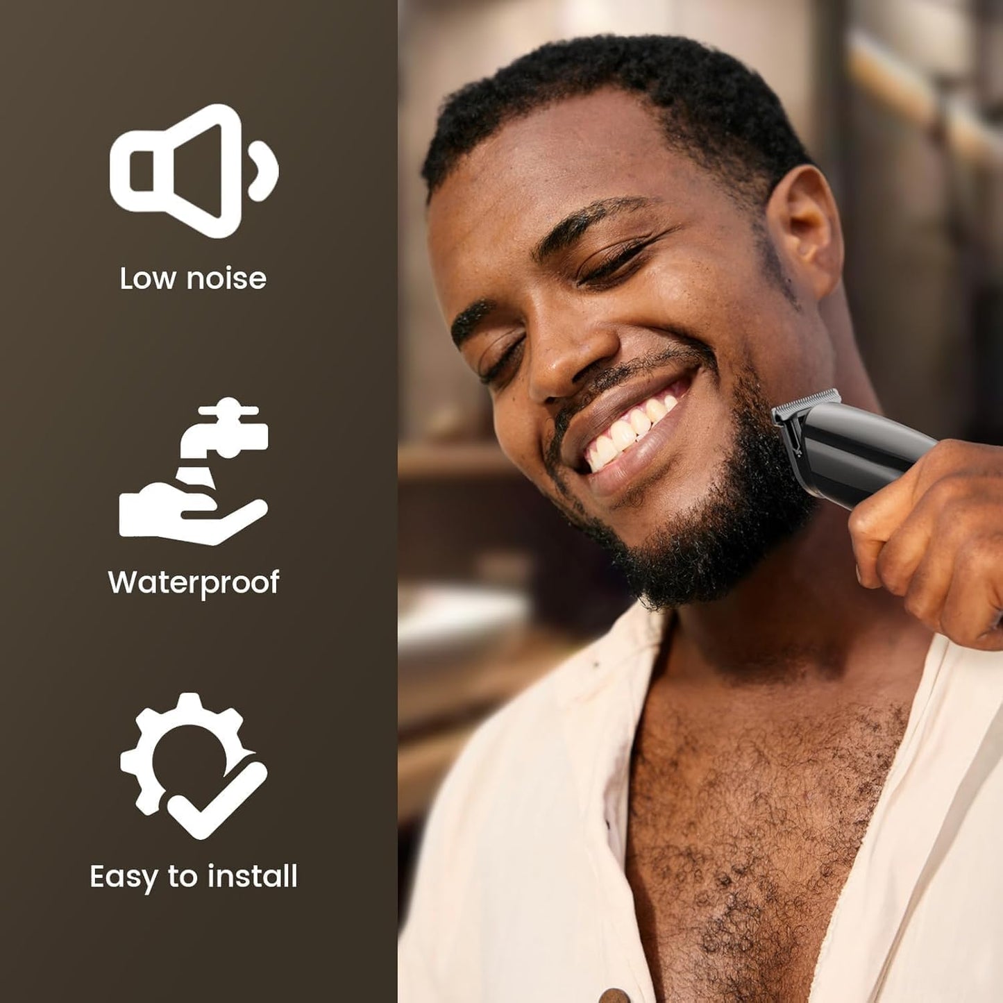 SHPAVVER Beard Trimmer for Men: Professional Barber Hair Clippers - 16-in-1 Cordless Grooming Kit - Waterproof Electric Razor with Turbo Speed & Precision Blades