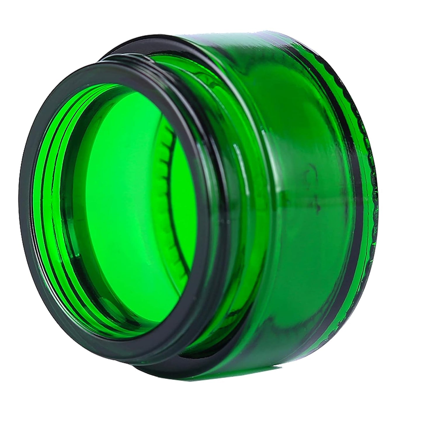 1PCS 1 oz Glass Container Jars with Lids, Empty Cosmetic Round for Cream, Lotion (Green)