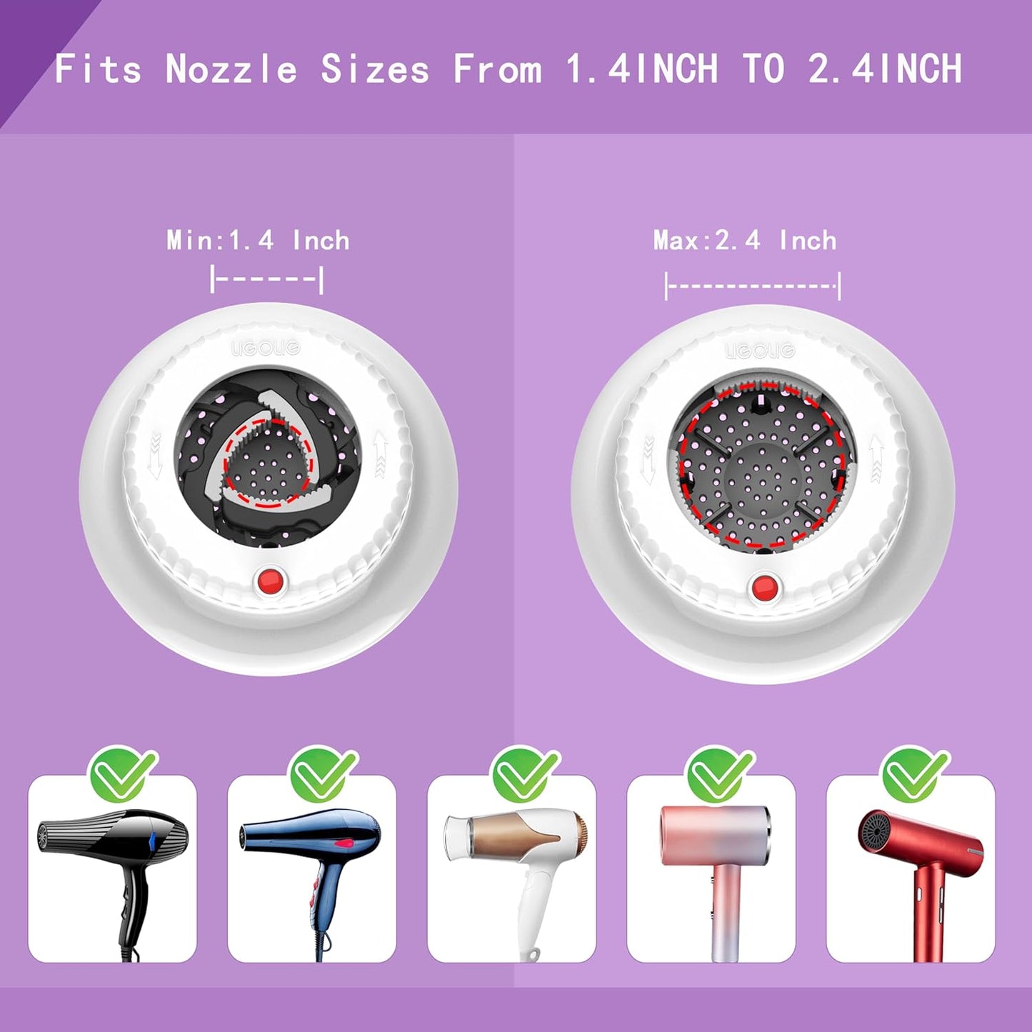 Universal Portable Blow Dryer Diffuser for Curly and Natural Wavy Hair, Hair Dryer Diffuser for Curly and Natural Wavy Hair (Green)