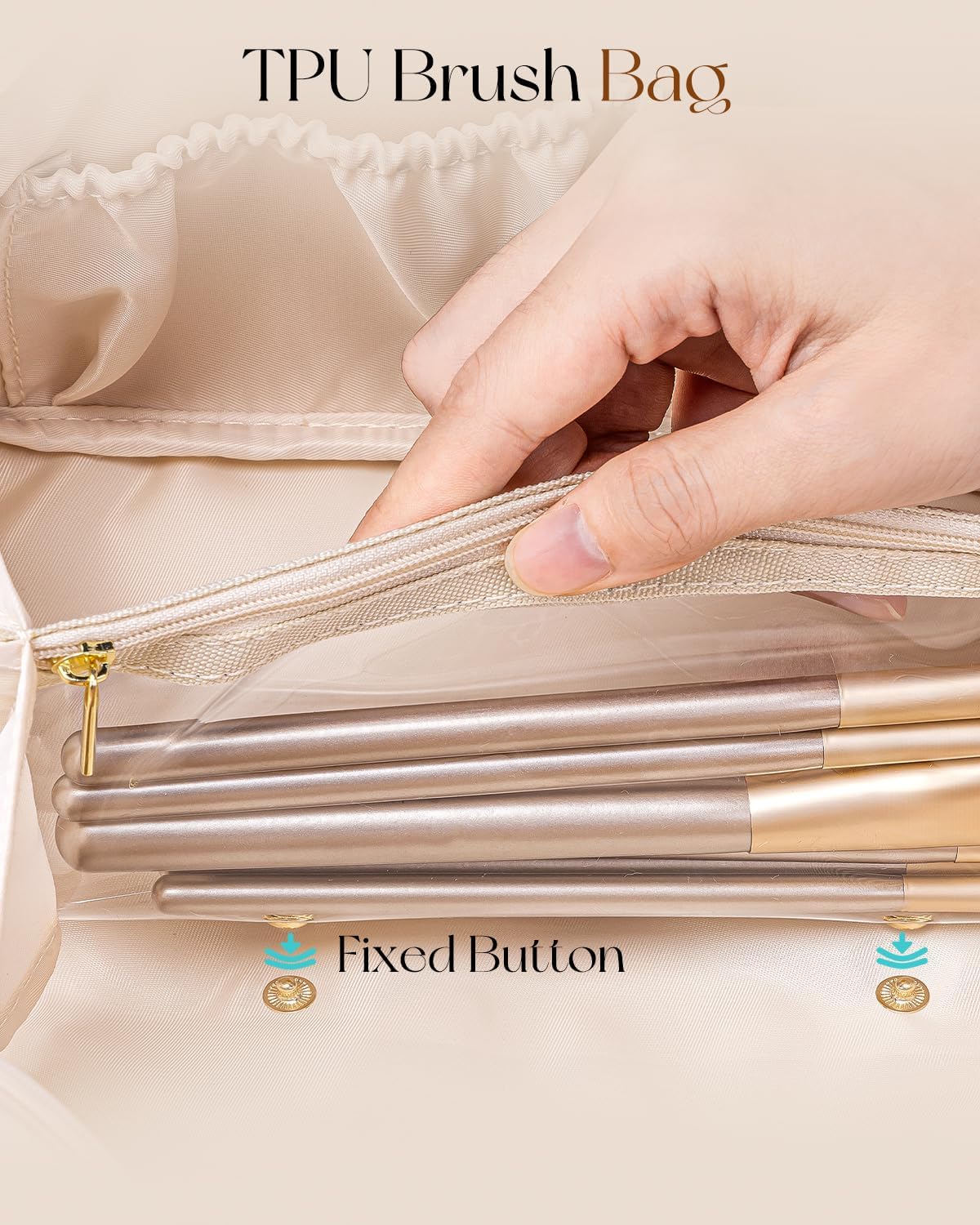 Vlando Makeup Bag,Large Capacity Travel Toiletry Bag,Cosmetic Bags for Women PU Leather Waterproof Portable Pouch with Divider & Handle-Pink