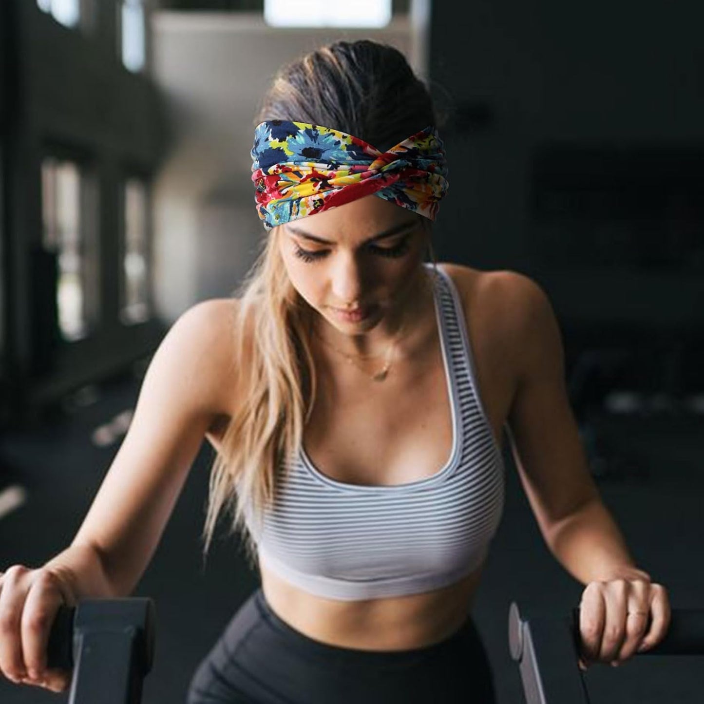 DRESHOW 4 Pack Turban Headbands for Women Wide Vintage Head Wraps Knotted Cute Hair Band Accessories