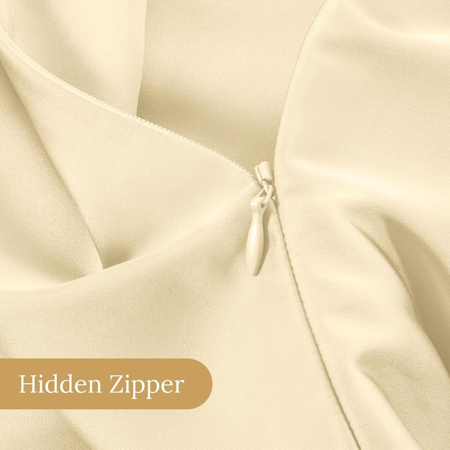 INFIIXSO Mulberry Silk Pillow Cases King Size Set of 2, Silk Pillowcase with Hidden Zipper 20"x36", Extraordinary Smooth and Soft Pillow Case for Hair and Skin(Ivory, 2 Pack)