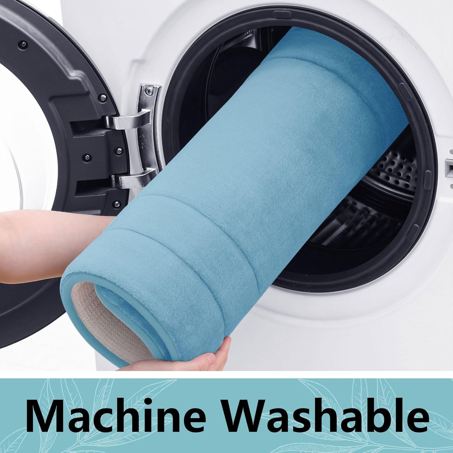 Arotive Memory Foam Bathroom Rug Mat 36x24, Ultra Soft and Absorbent Bath Mat, Machine Wash Dry, Comfortable Bath Rug Carpet for Bathroom Floor, Tub and Shower, Blue