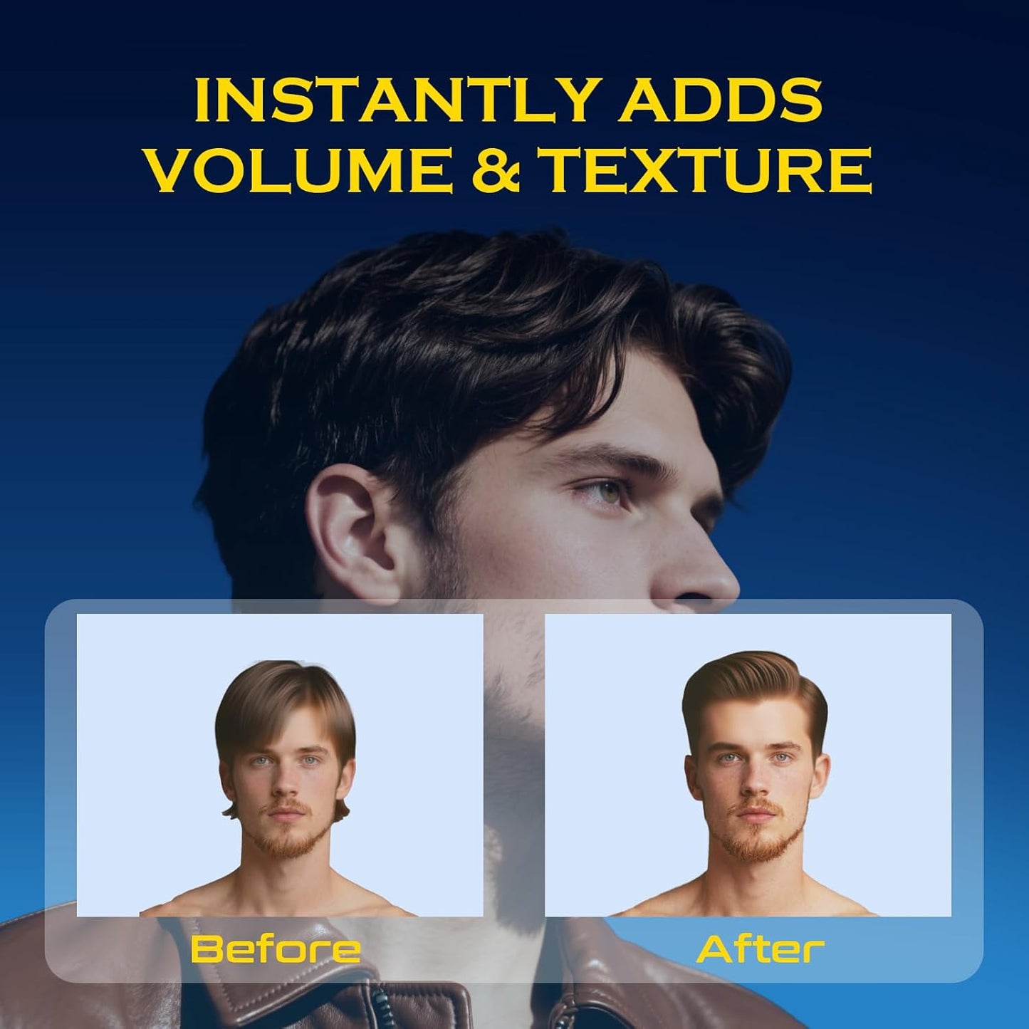 Texture Powder for Men, Lightweight Hair Styling Powder Adds Volume and Texture for a Natural Look, Best for Short to Medium Hair