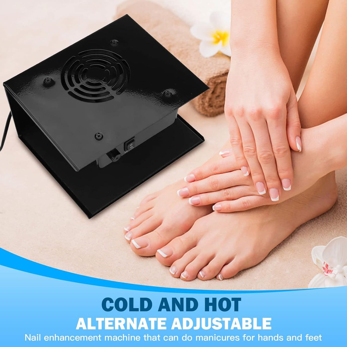 Nail Dryer Fan for Regular Polish 110V 300W Professional Nail Drying Fan with Hot and Cool Air for Hands and Feet Salon Air Nail Dryer Blower Fan for Manicure Salon and Home Use