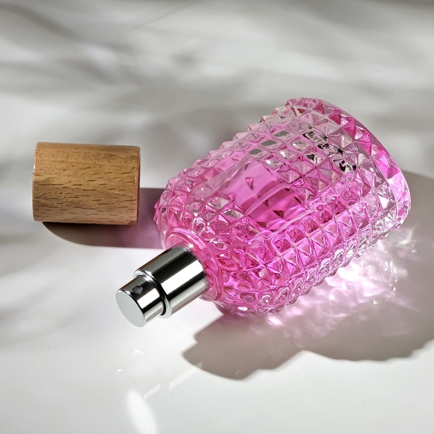 50ml/1.7 Oz Glass Spray Bottle Perfume Atomizer,Perfume Travel Refillable Spray Bottle Empty with 3 Kinds of Dispenser (A3)