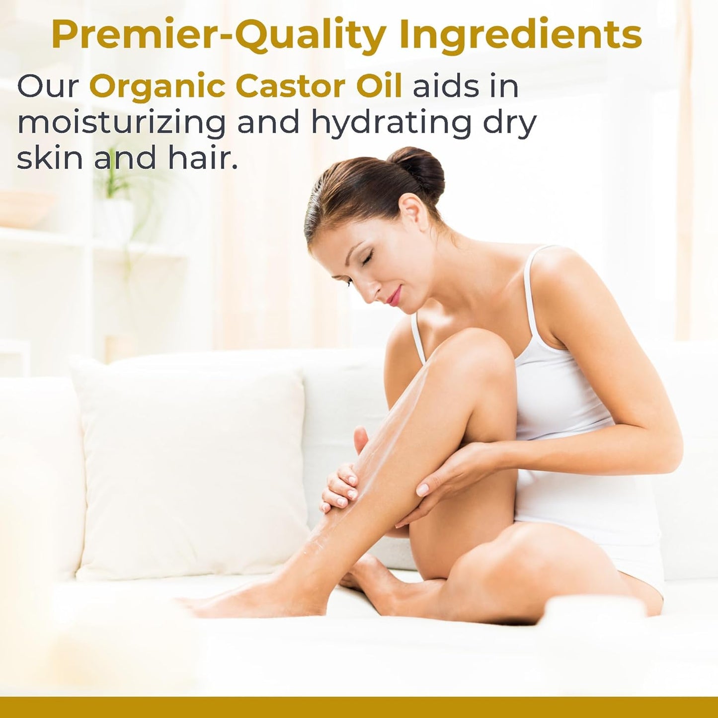 Premier Research Labs Castor Oil - Cold Pressed & Hexane-Free Castor Oil - Body Oil for Dry Skin & Hair - Castor Oil for Body Moisturizer - Pure Vegan & Non-GMO - 8 fl oz