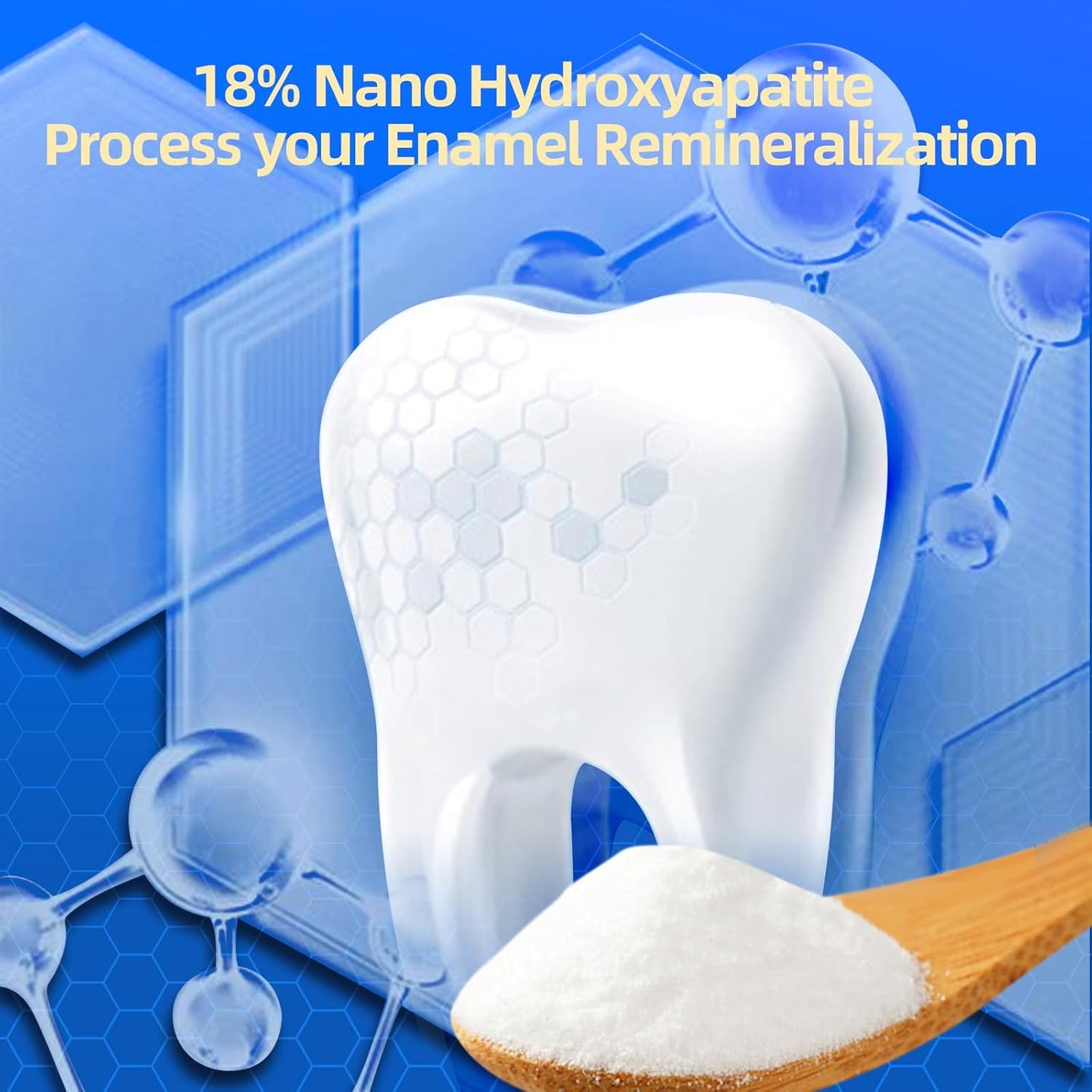 7X Turbo Whitening 18% Nano Hydroxyapatite Bee Wasp Venom Toothpaste for Enamel Repair,Sensitive Relief,Anti-Gingivitis,Anti-Cavity,Anti-Plaque -150 MIN Fresh Breath