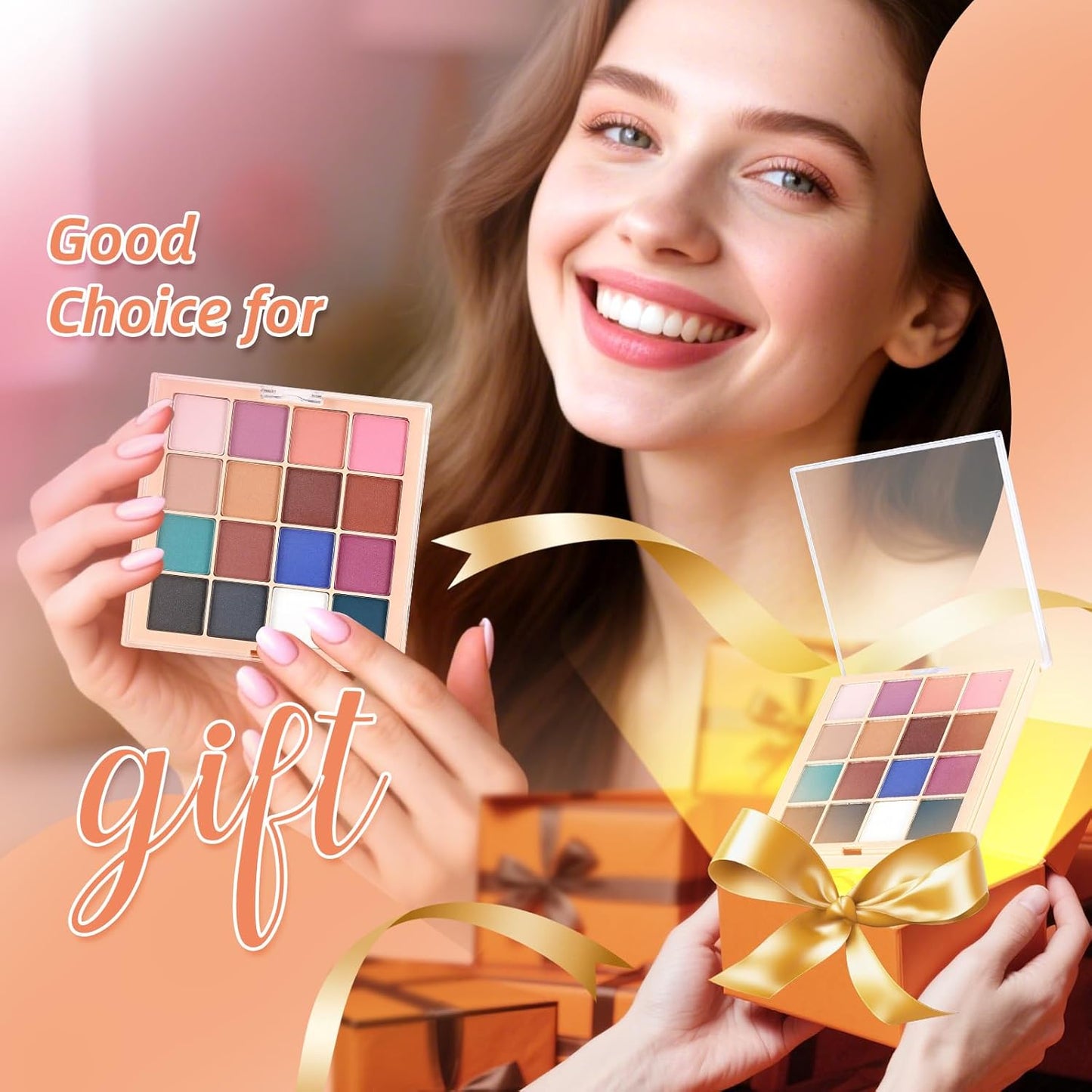 Nail Pigment Powder Palette Set, 16 Colors Ombre Nail Powder Palette with 100pcs Sponges & Tweezers French Aura Nails Ombre Nail Brush Nail Long-lasting Manicure Art DIY Accessories