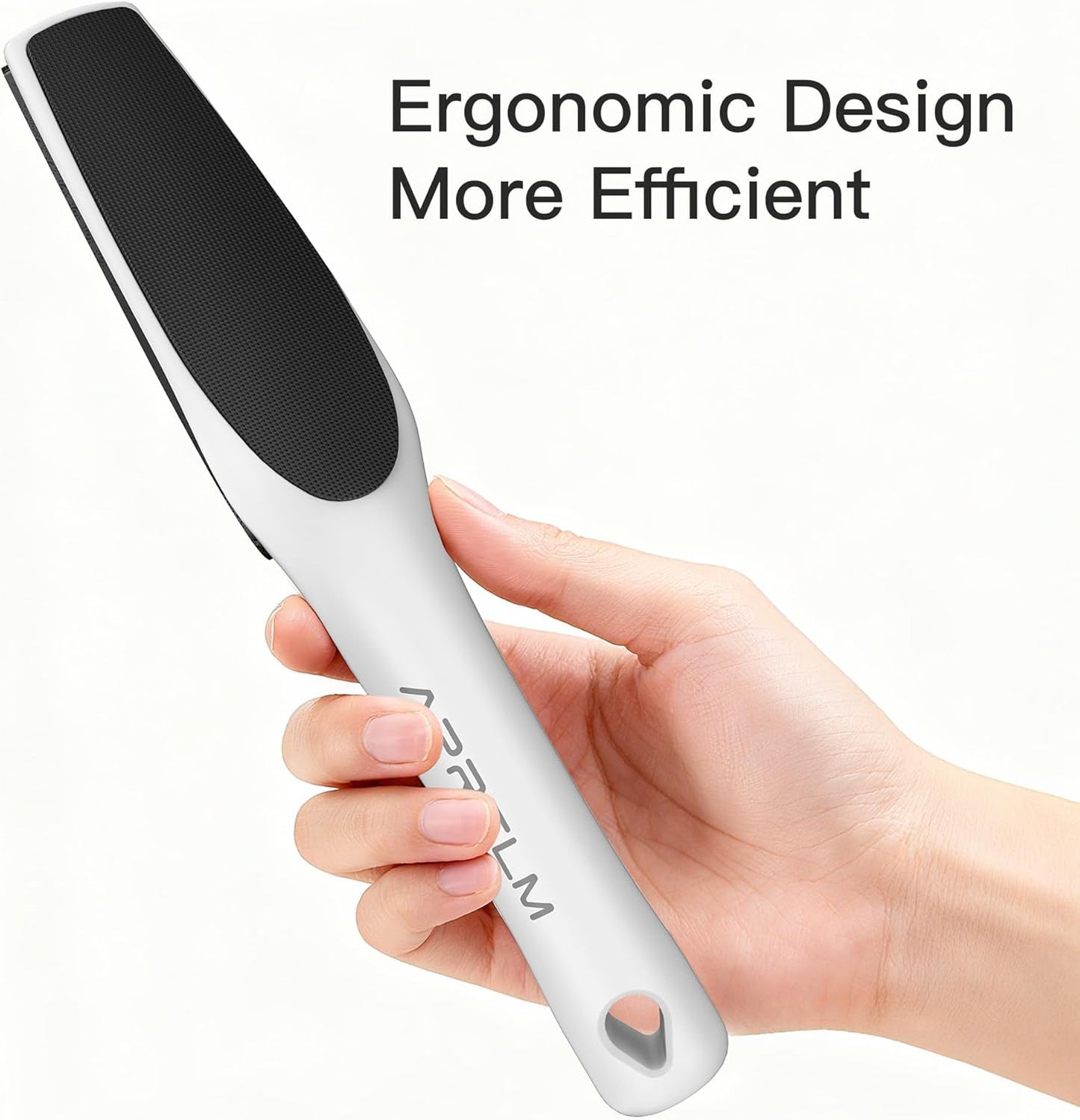 AprElm-H3 Professional 3-Sided Glass Foot Callus Remover, 3-in-1(Coarse, Medium, Fine) Foot File Pedicure Tools for Feet Hard Skin Smooth Polishing (White)