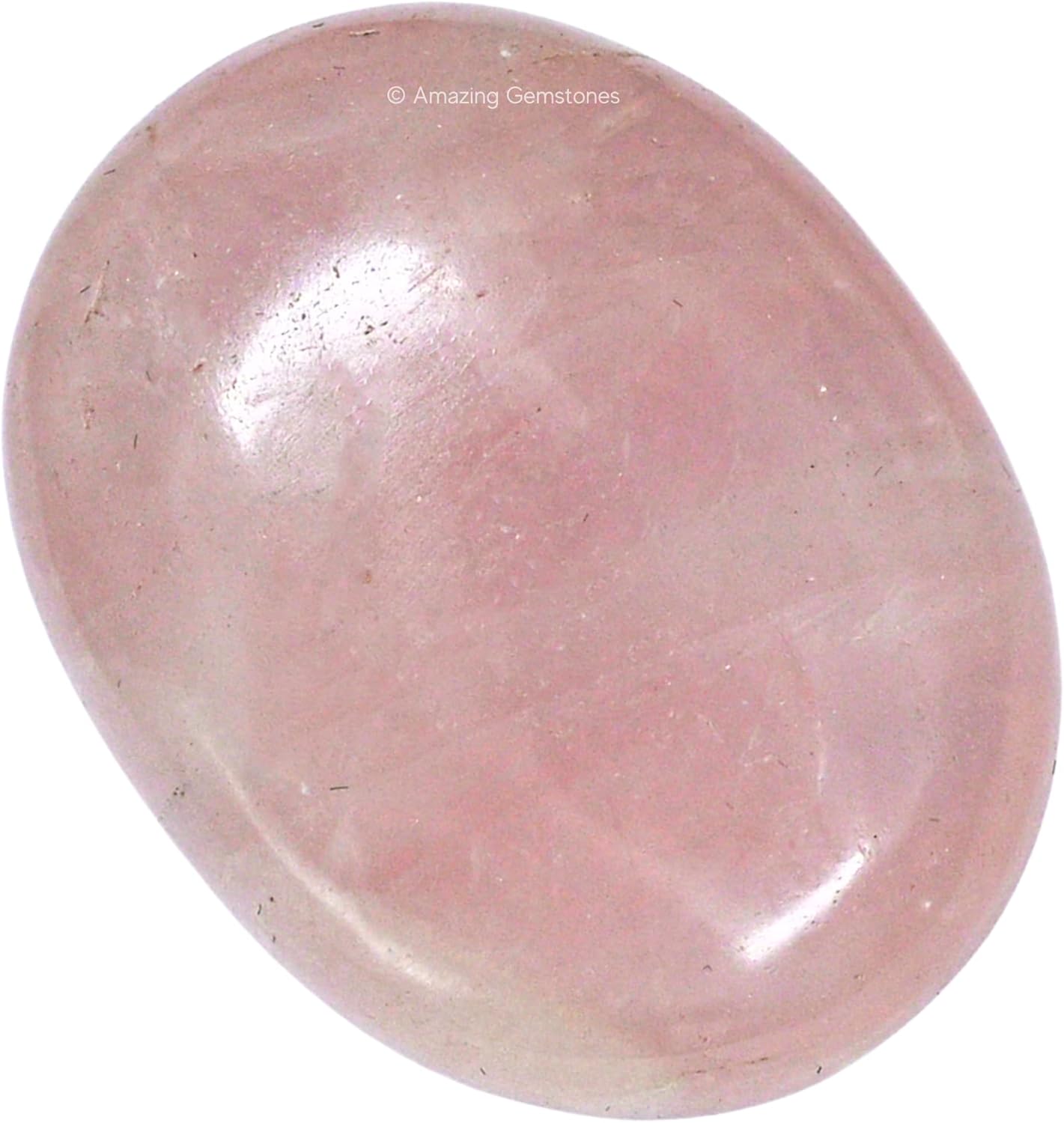 Amazing Gemstone Rose Quartz Crystals and Healing Stones - Large Palm Stone Crystals Piedra - Crystal for Good Luck, Balanced Positive Energy, Meditation, Unique Stocking Stuffers Gifts for Women, Men