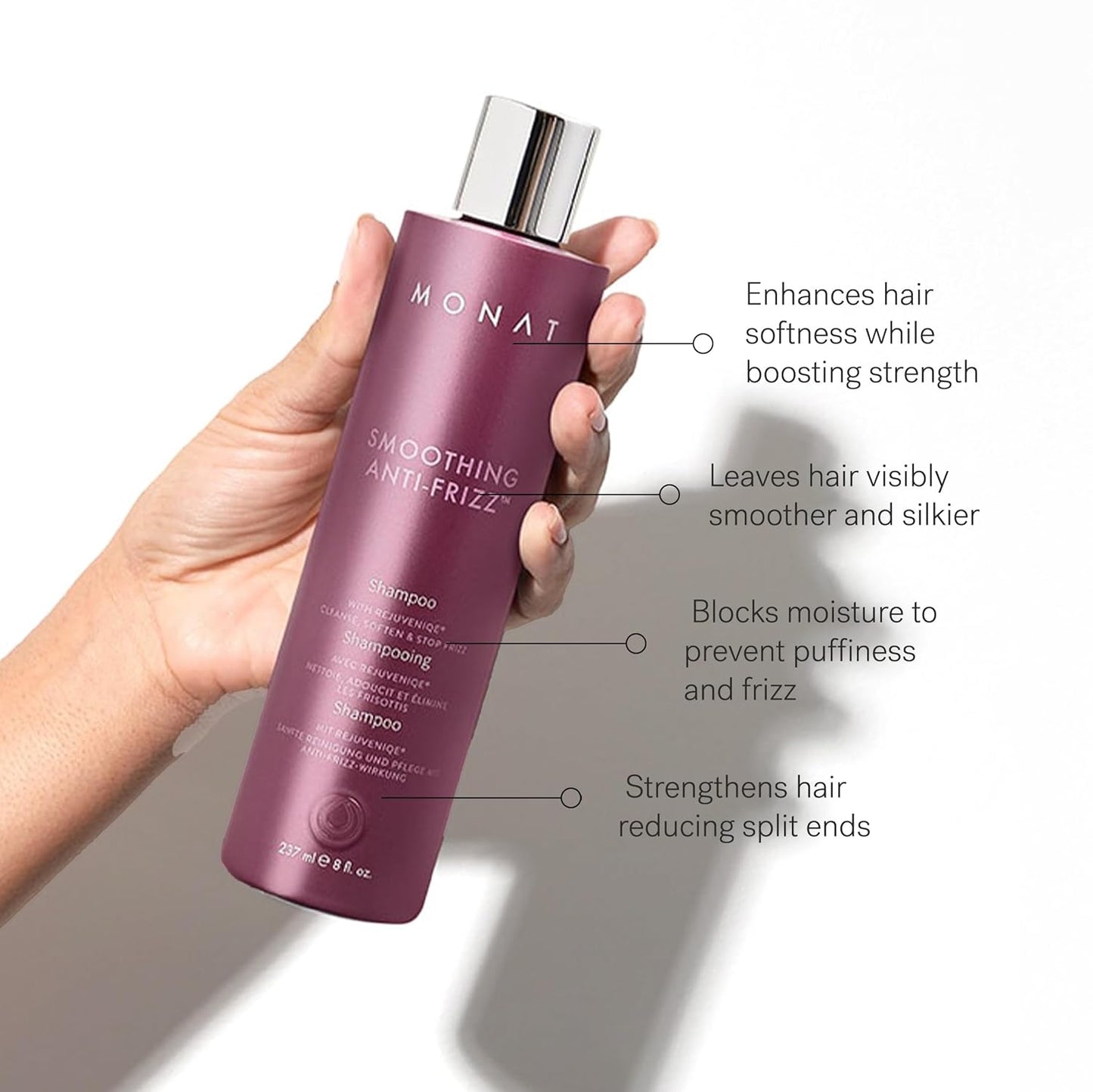 MONAT Smoothing Anti-Frizz Set - Natural Frizz Ease Shampoo & Frizz Dismiss Conditioner for Lightweight Frizz Control and Smooth, Shiny Hair