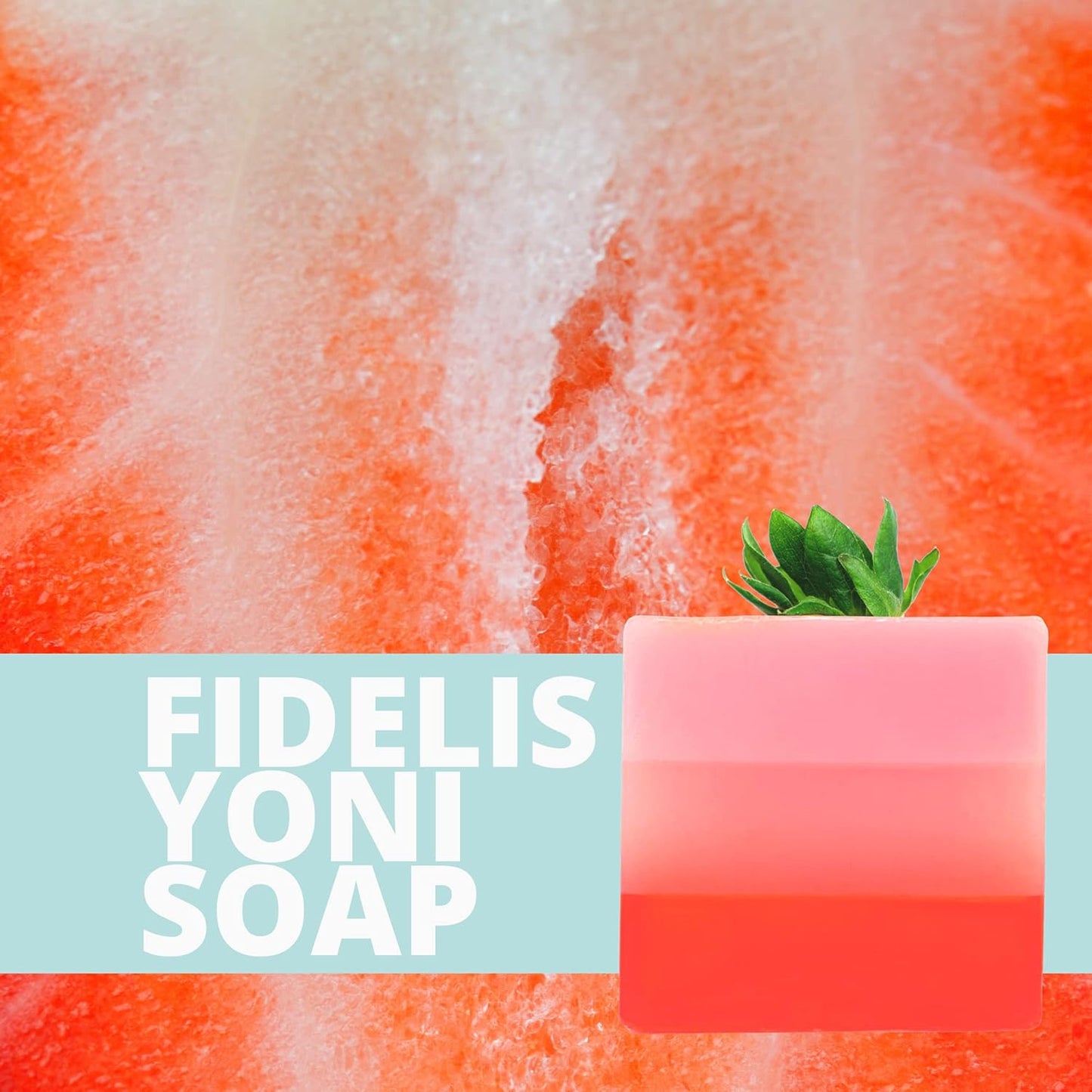 Fidelis Yoni Soap Bar (2 Pack) 3.5 Oz pH Balanced V Clean Natural Feminine Wash (Strawberry)