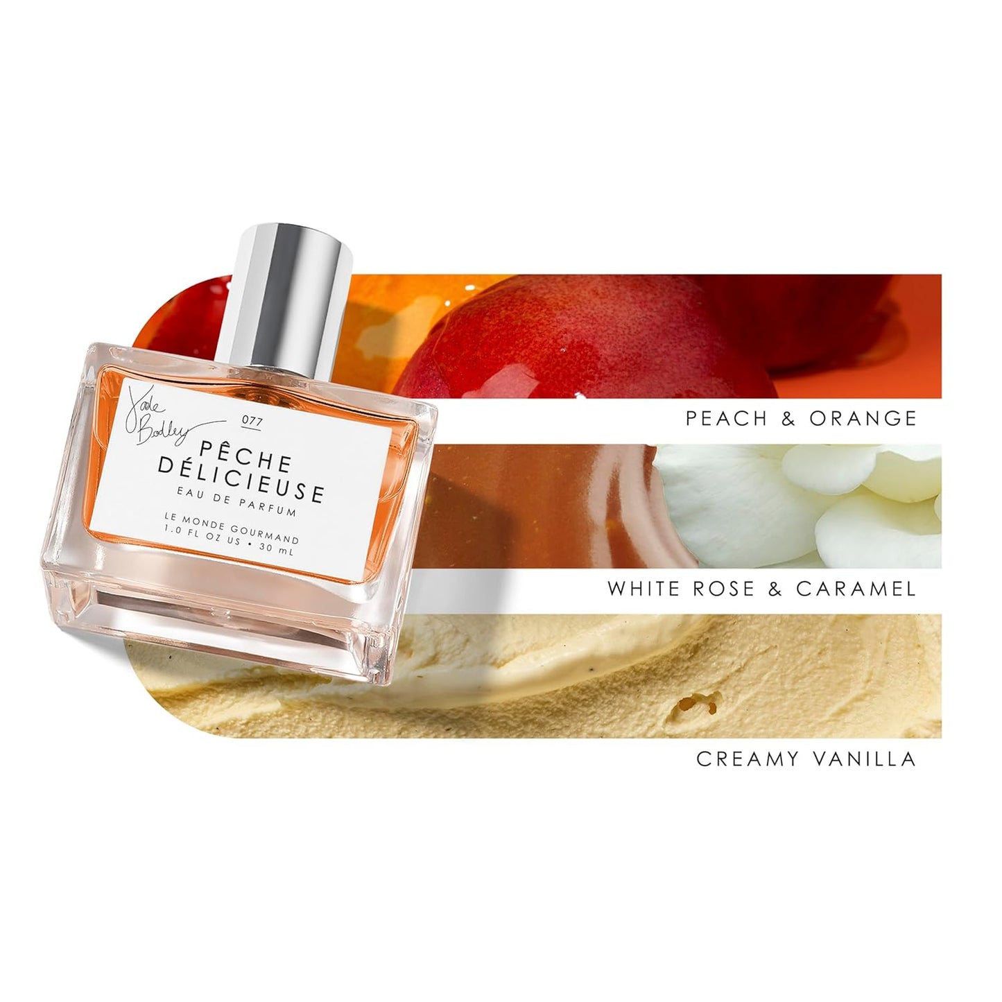 Le Monde Gourmand Pêche Délicieuse - Eau de Parfum – 1 fl oz (30 ml) - Peach, Vanilla, Caramel, Rose Perfume Notes