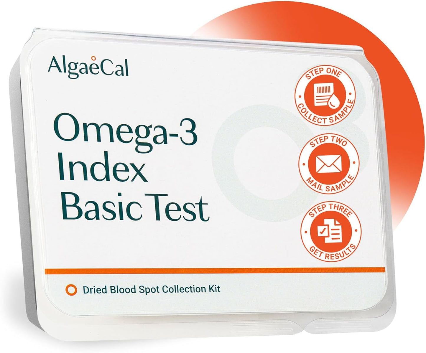 ALGAECAL Omega 3 Finger Test Kit – Easy Home Test Kit with Pre-Paid Return Envelope, Quick & Hassle-Free Certified Lab-Verified Results for Accurate Omega-3 Levels, Made in USA