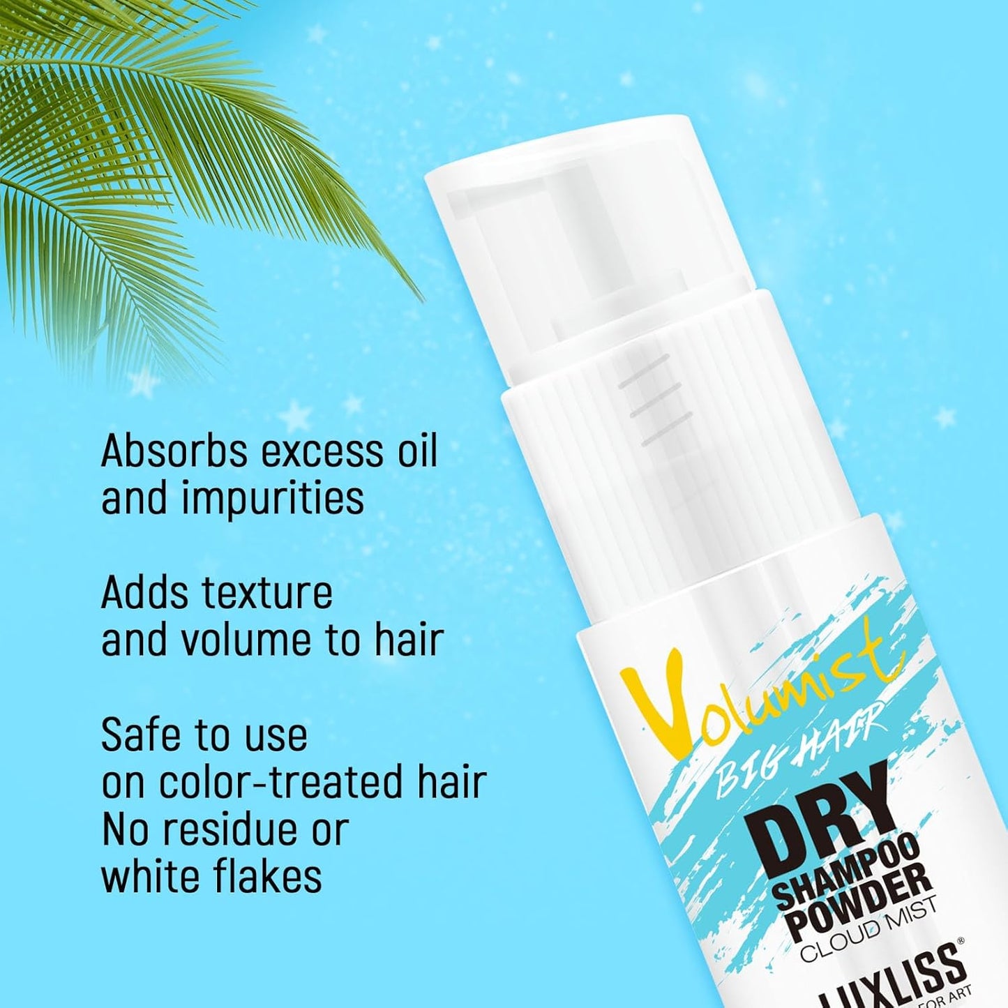 Luxliss Dry Shampoo Powder, Natural Ingredients Dry Shampoo for Women, Quickly Absorbs Excess Oil, No White Flakes, Volumizing & Voluminous - 40g