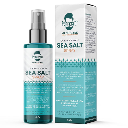 Perfecto Sea Salt Spray for Men Hair Care Spray with Kelp, Natural Sea Salt Hair Texturizing For Men & Women, Adds Instant Volume, Texture, Thickness, & Light Hold Thickening Hair Spray Added Volume