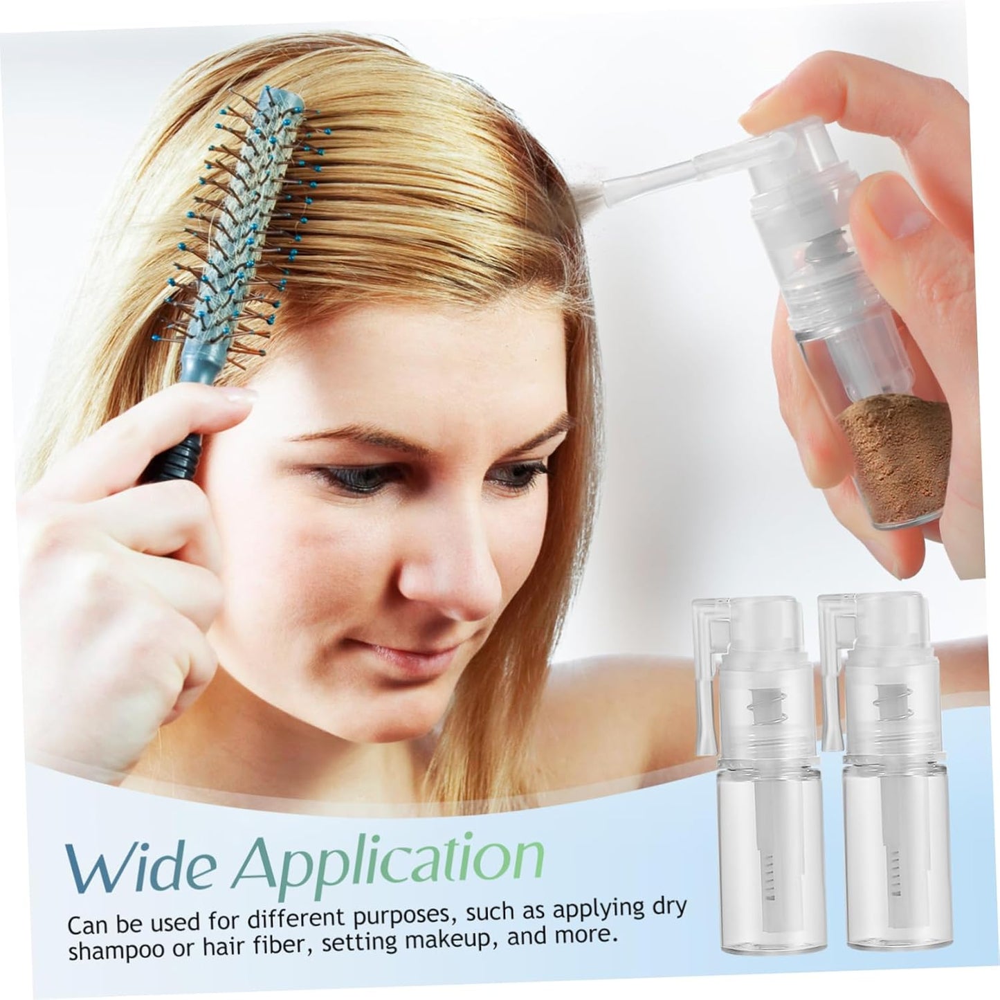 5Pcs Refillable Powder Spray Bottles for Hair Fiber and Cosmetics Precision Applicator with Long Nozzle Versatile Empty Containers for Easy Powder Dispensing