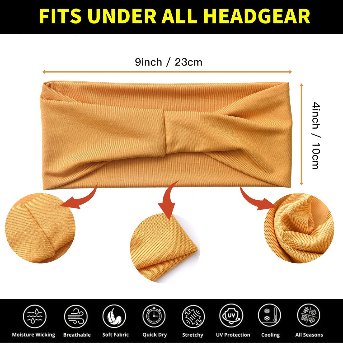 12 Pack Wide Headbands for Women No Slip Stretchy Boho Hair Bands Soft Elastic Yoga Workout Running Thick Headbands for Women's Hair,Wicking Sweat Head Bands Solid Colors Head Wrap