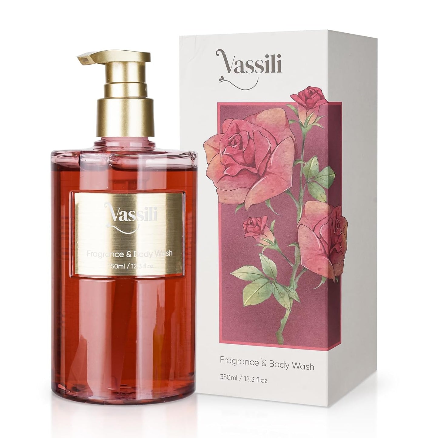 Vassili Fragrance Body Wash - Long-Lasting Aroma with Exotic Notes,Moisturizing & Gentle,For All Skin Types,Easy Rinse,12.3fl oz (Lush Reverie)