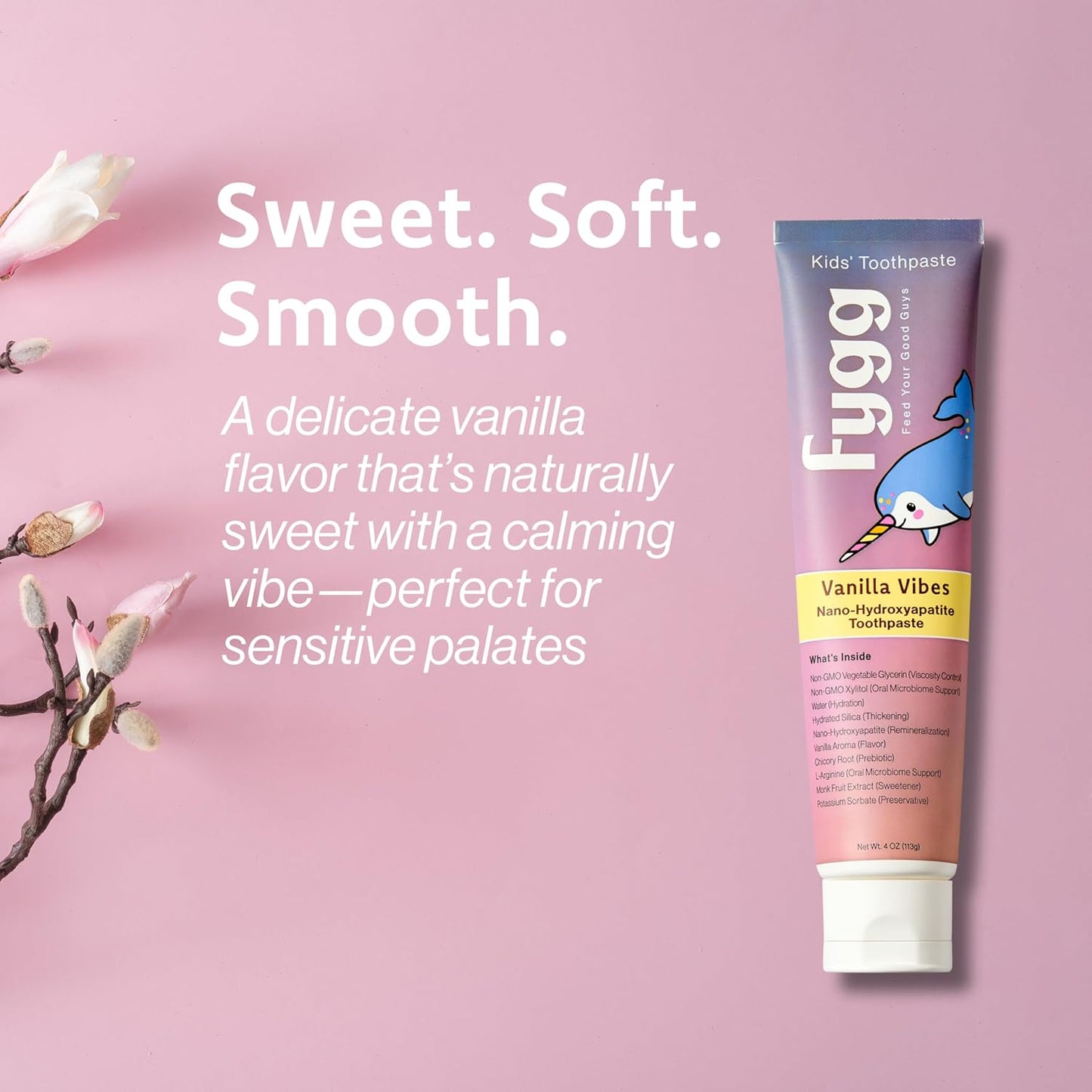 Nano Hydroxyapatite Toothpaste (Vanillia Vibes) | Vanilla Kids Tooth Paste with Prebiotics (4 Oz) | Natural & Fluoride-Free | Proprietary Enamel Remineralizing & Repair | Dentist Formulated