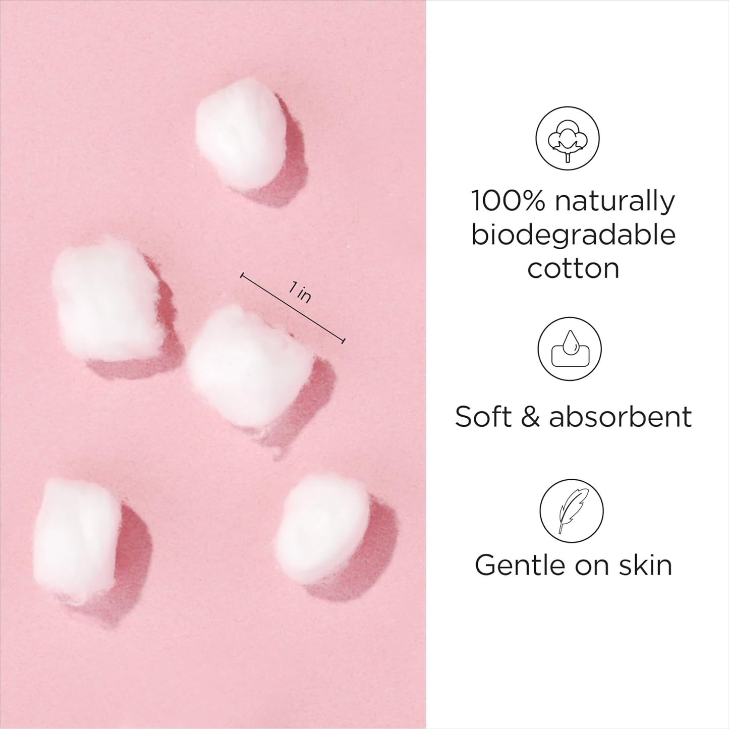 Diane 100% Pure Cotton Balls for Face, Makeup Removal, Nail Polish, Applying Lotion or Powder, First-Aid for Everyday Household Use, 100 Count