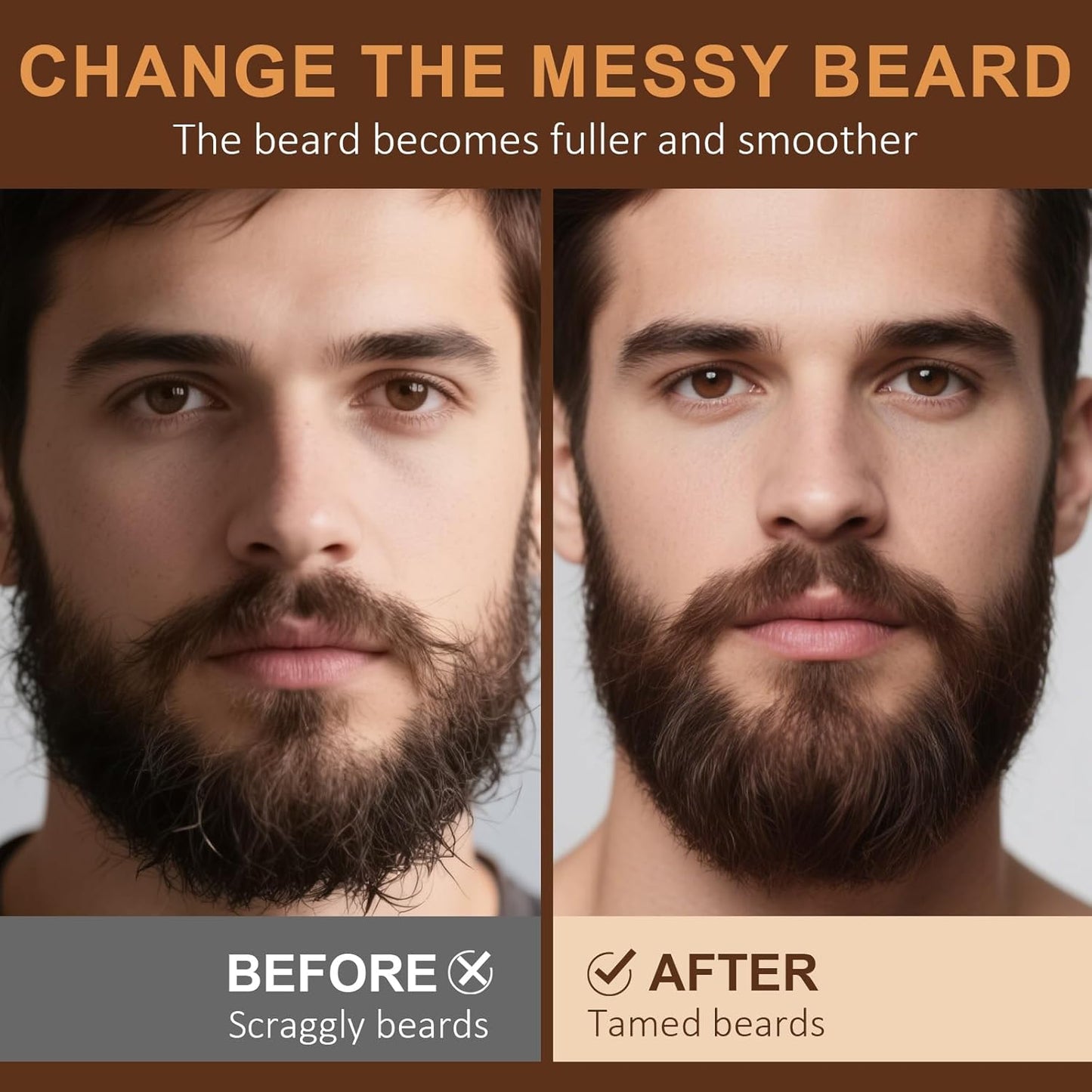 XIKEZAN 5 Pack Beard Oil Set w/Sandalwood, Orange, Vanilla, Cedarwood, Unscented for Beard Care, Moisturizing, Soften,Birthday Gifts for Men Him Dad Husband Christmas Gifts Stocking Stuffers