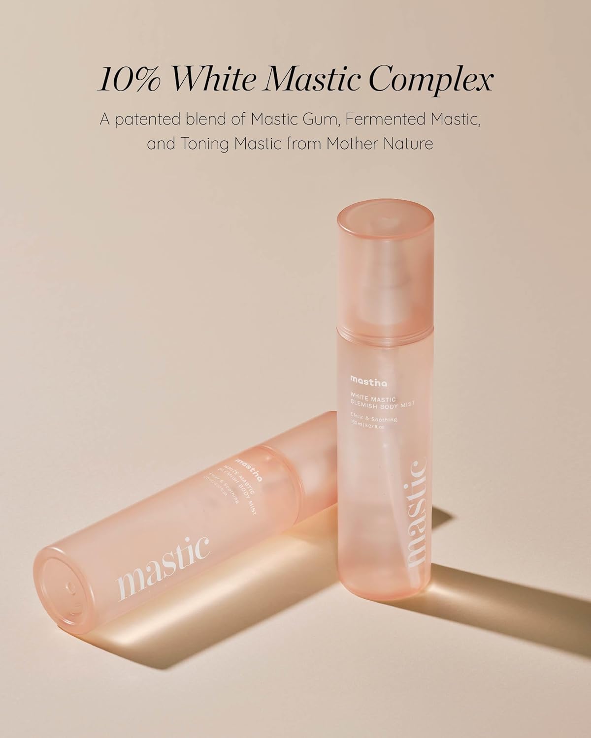 MASTINA White Mastic Cooling Body Mist (5.1fl oz), Hydrating & Brightening Body Spray with Fermented Mastic, Soothing Treatment for Sensitive or Sun-Exposed Skin, Korean Body Skincare