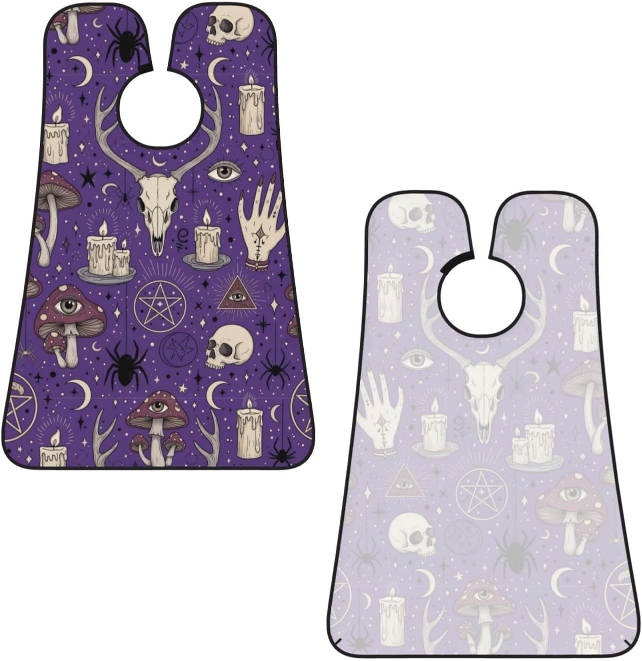 Men's Shaving Accessory Witch Witchcraft Goth Skull Mushroom, Waterproof Beard Apron with Hair Catcher & Suction Cups