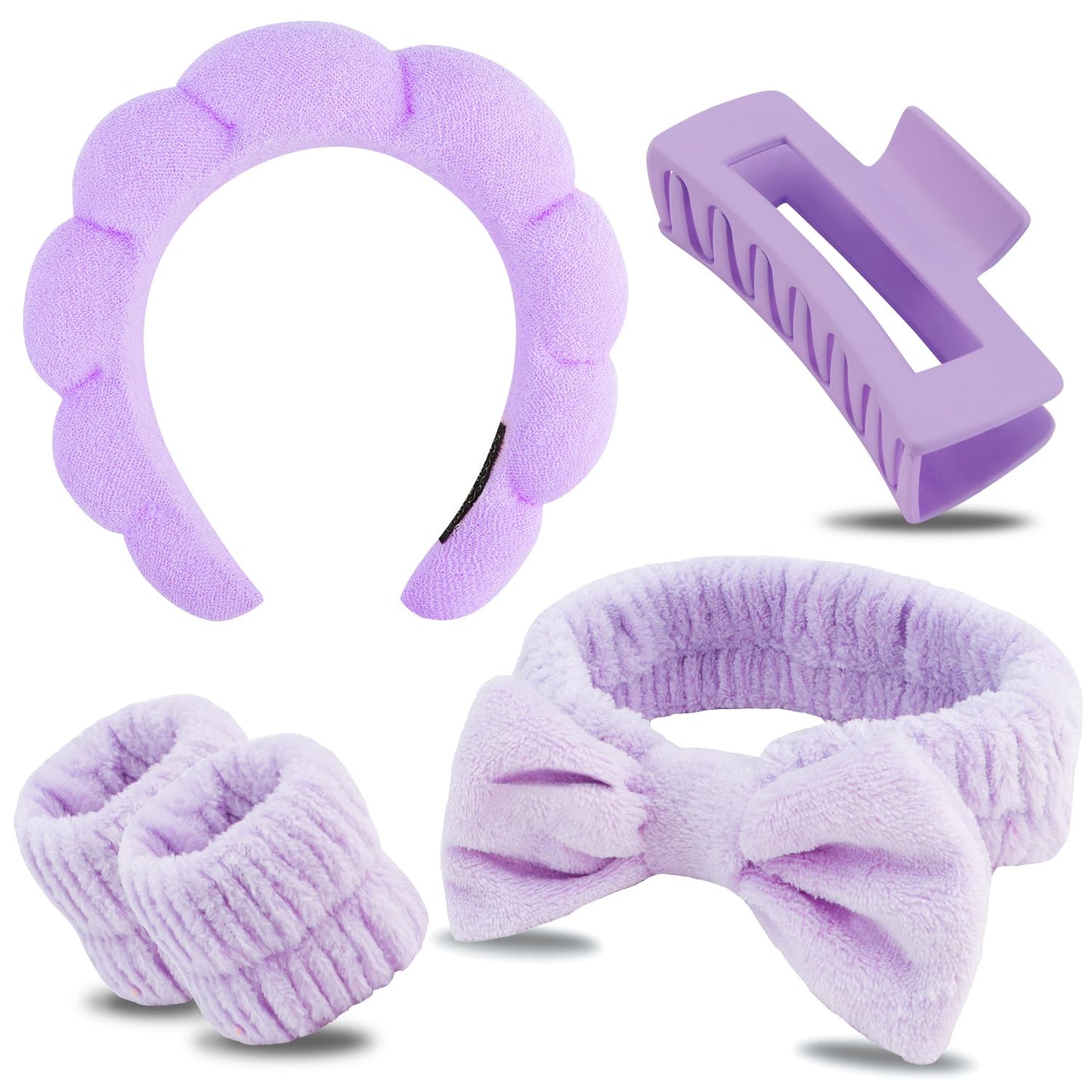 Chanaco Spa Headband, Makeup Hair Accessories for Women and Girls, Face Wash Wrist Bands, Teen Gifts Trendy Stuff