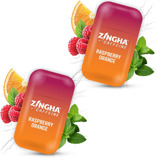 Caffeinated Aromatherapy Nasal Inhaler Stick – Natural Energy Boost with Essential Oils + Caffeine – Focus, Refresh & Breathe Easy (Raspberry Orange)