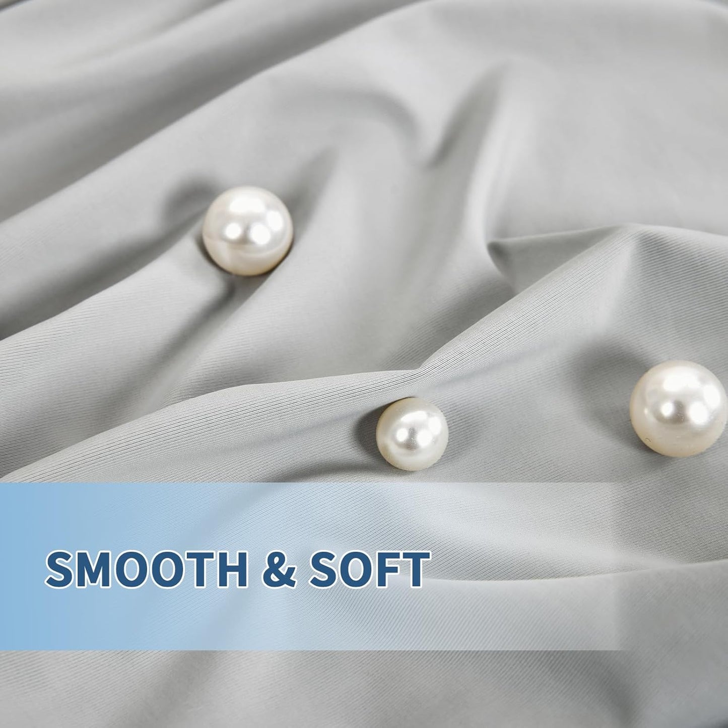 Cooling Pillow Cases 2 Pack for Hot Sleepers and Night Sweats, Ice Cool Pillow Covers Queen Size Set of 2 for Hair Skin Reduces Wrinkles & Frizz Softer Than Silk Pillow Cases, Envelope Closure, Gray