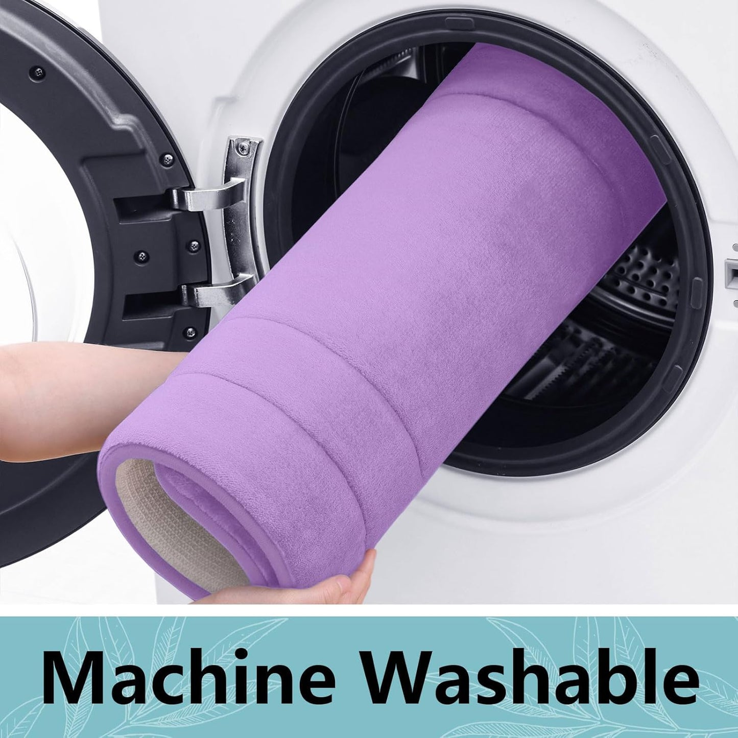 Arotive Memory Foam Bathroom Rug Mat 24x16, Ultra Soft and Absorbent Bath Mat, Machine Wash Dry, Comfortable Bath Rug Carpet for Bathroom Floor, Tub and Shower, Lavender