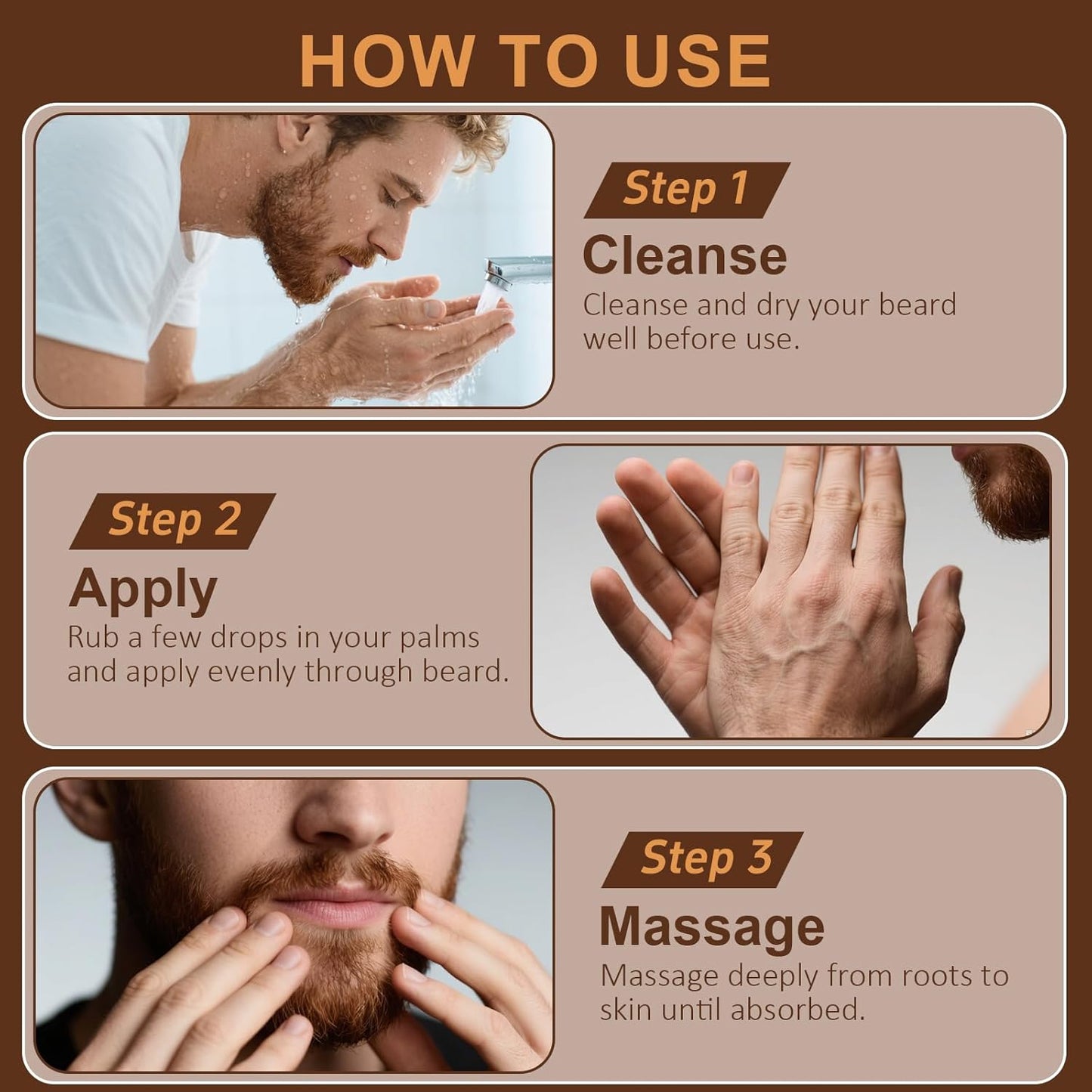 XIKEZAN 5 Pack Beard Oil Set w/Sandalwood, Orange, Vanilla, Cedarwood, Unscented for Beard Care, Moisturizing, Soften,Birthday Gifts for Men Him Dad Husband Christmas Gifts Stocking Stuffers