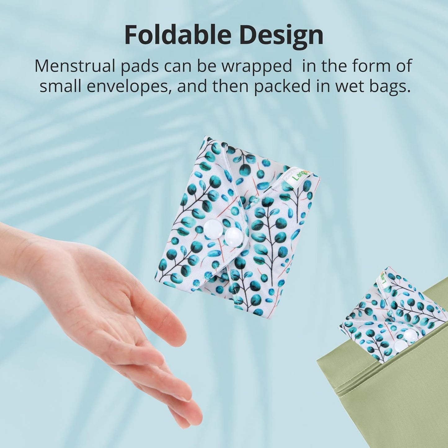 7pcs Set 1 pc Mini Wet Bag +6pcs Absorbent Reusable Sanitary Pads/Washable Cloth Menstrual Pads(Autumn,M)…