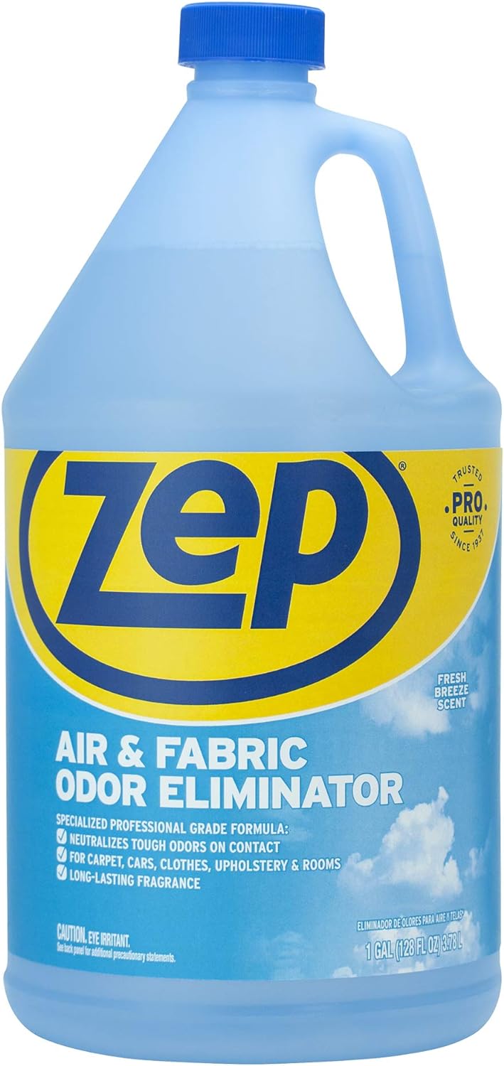 Zep Air Freshener and Fabric Odor Eliminator - Fresh-Breeze Scent - 1 Gallon (Case of 4) ZUAIR128 - Long-lasting Fragrance that Neutralizes Tough Odors on Contact