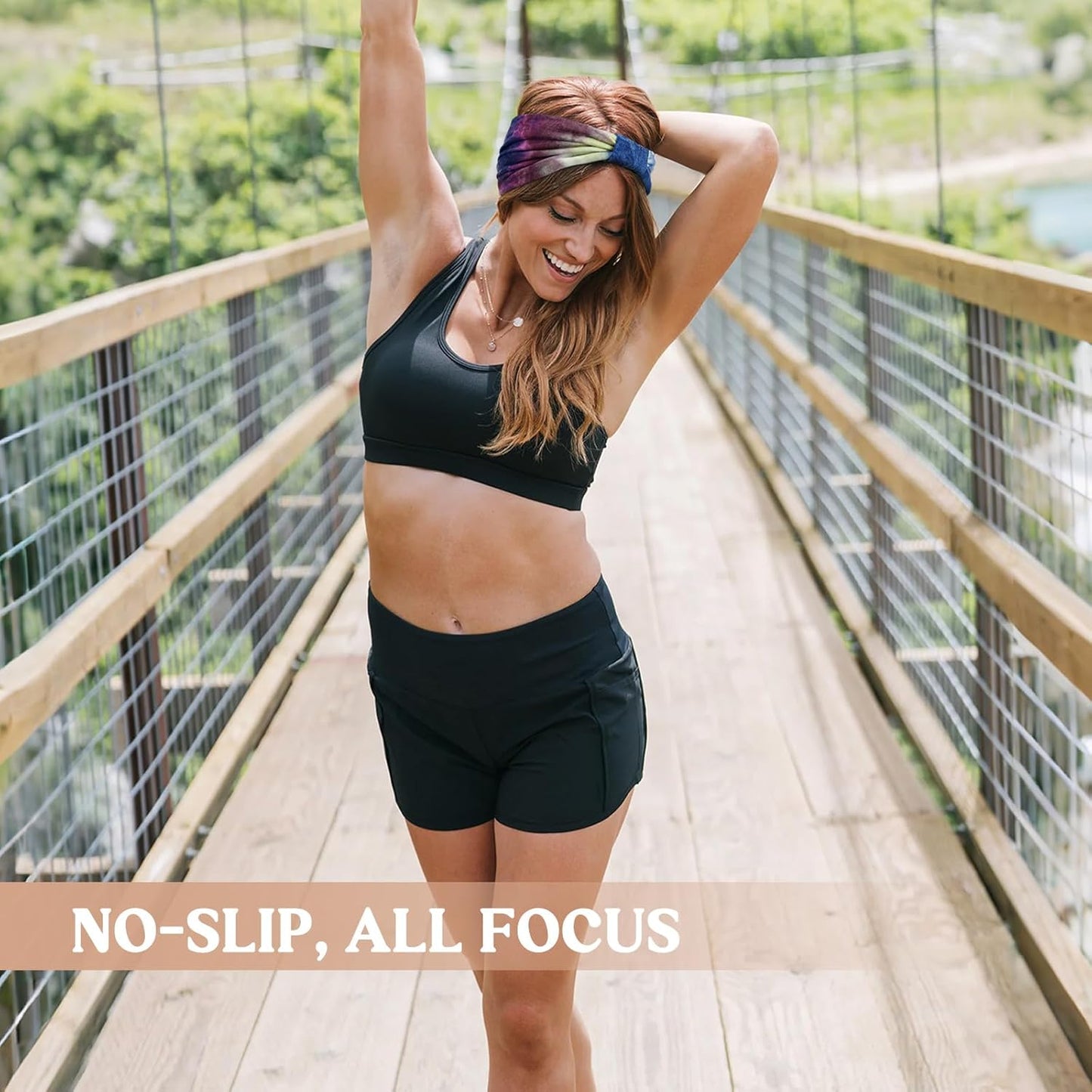 Wide Headbands for Women Knotted No Slip Head Bands Soft Turban Headband Hair Accessories Boho African Solid Color Head Wraps for Women Yoga Workout Pack of 6