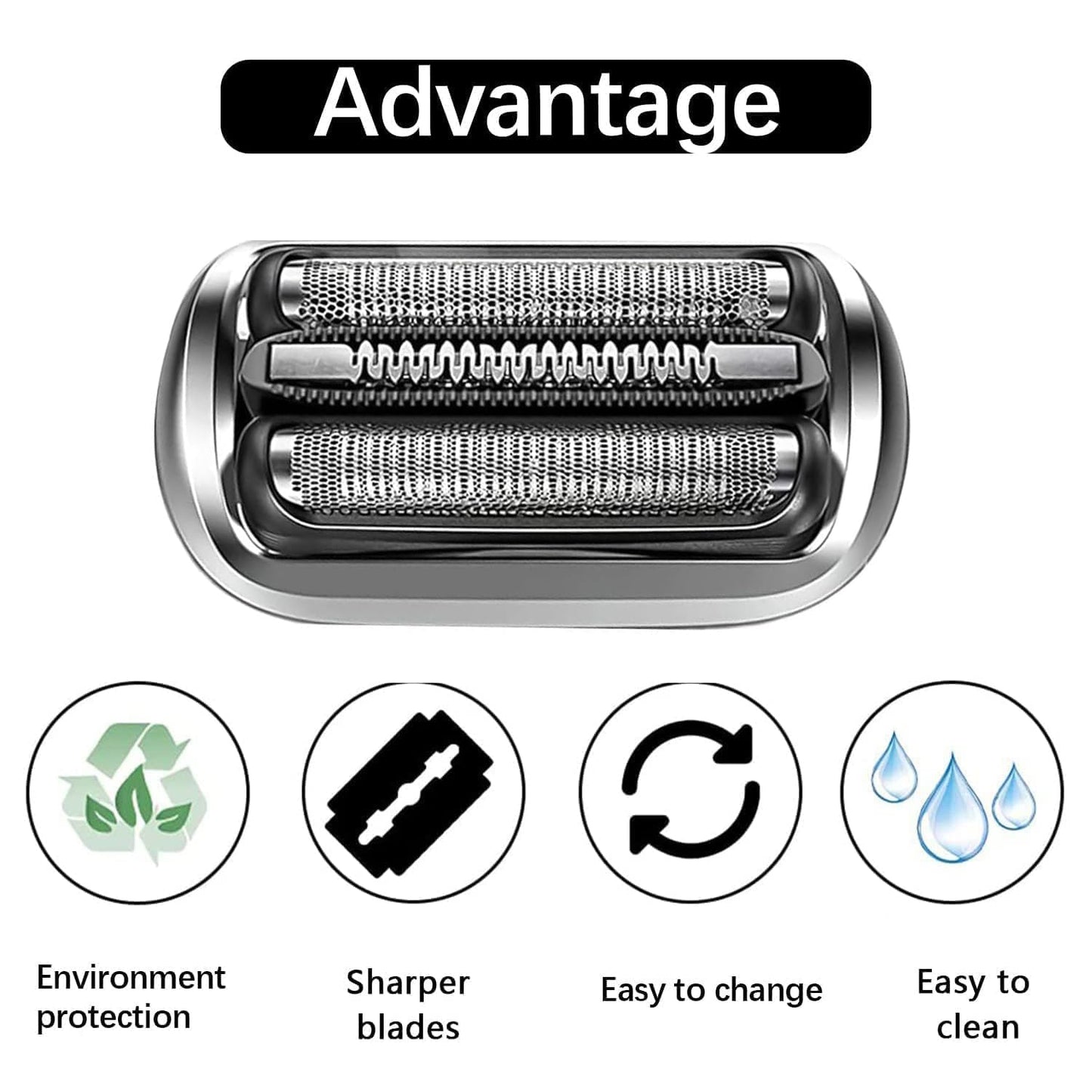 73S Series 7 Replacement Shaver Head Compatible with Braun S7 Replacement Head & for Braun Series 7 360 flex Replacement Head,for Braun Series 7 5764 7020s 7025s 7085cc 7027cs 7071cc