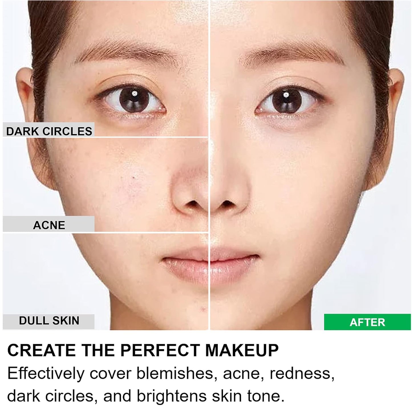 Mushroom Head Air Cushion CC Cream Foundation BB Cream Foundation Makeup Moisturizing CC Cream Liquid Foundation,Concealer Lasting Makeup Foundation Even Skin Tone Makeup Base Primer(Ivory)