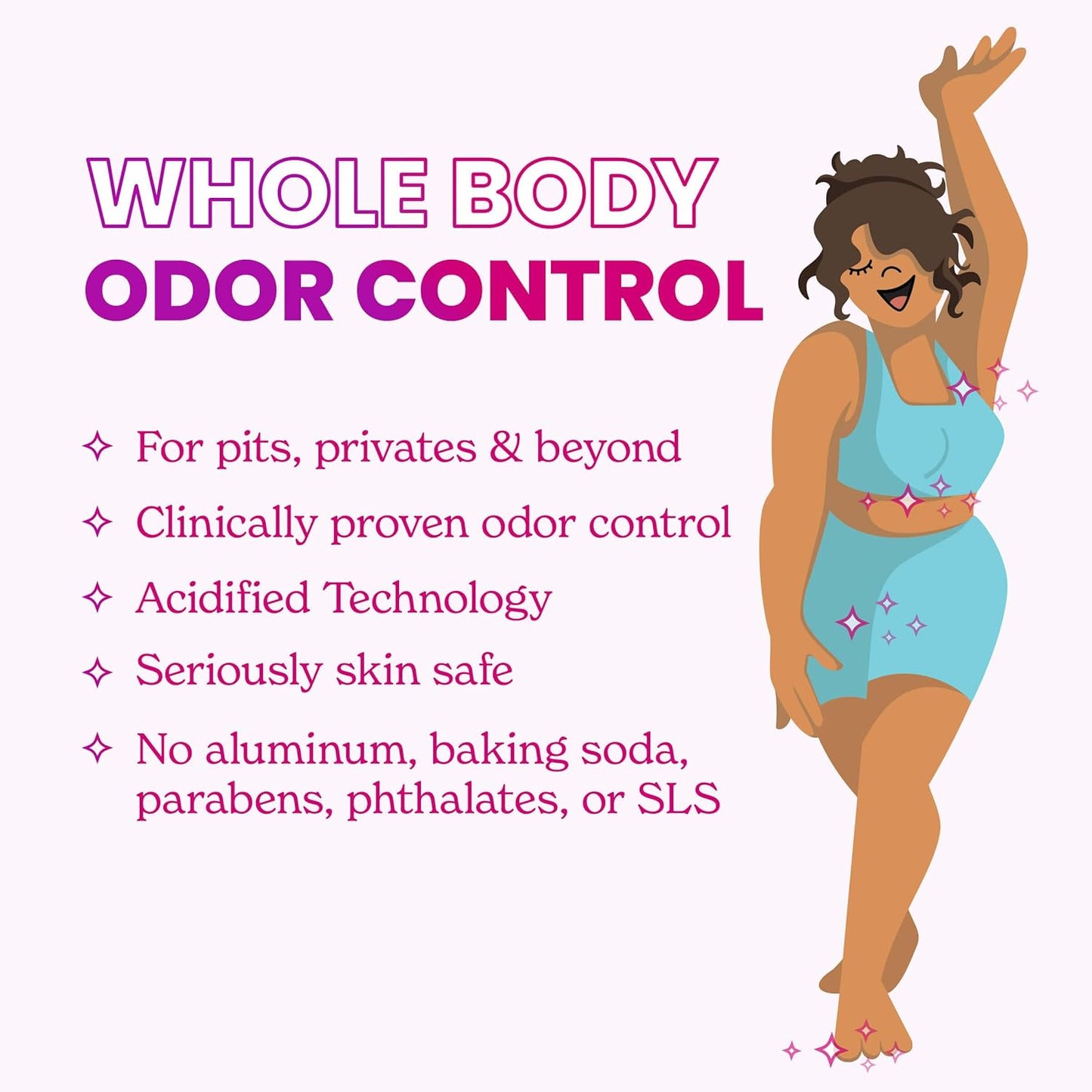 Lume Whole Body Deodorant - Smooth Solid Stick - 72 Hour Odor Control - Aluminum Free, Baking Soda Free and Skin Loving - 2.6 Ounce (Pack of 3) (Soft Powder)