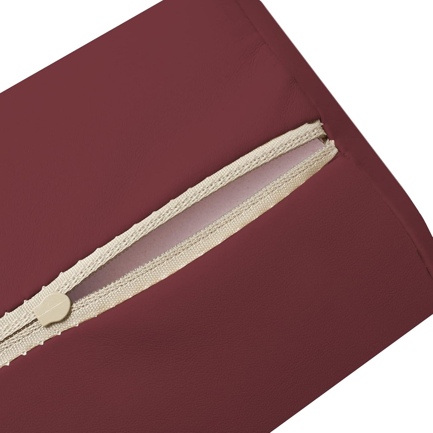 Saloniture Half Round Massage Table Bolster Pillow Pad - 26 x 6 x 3 Inch - Burgundy