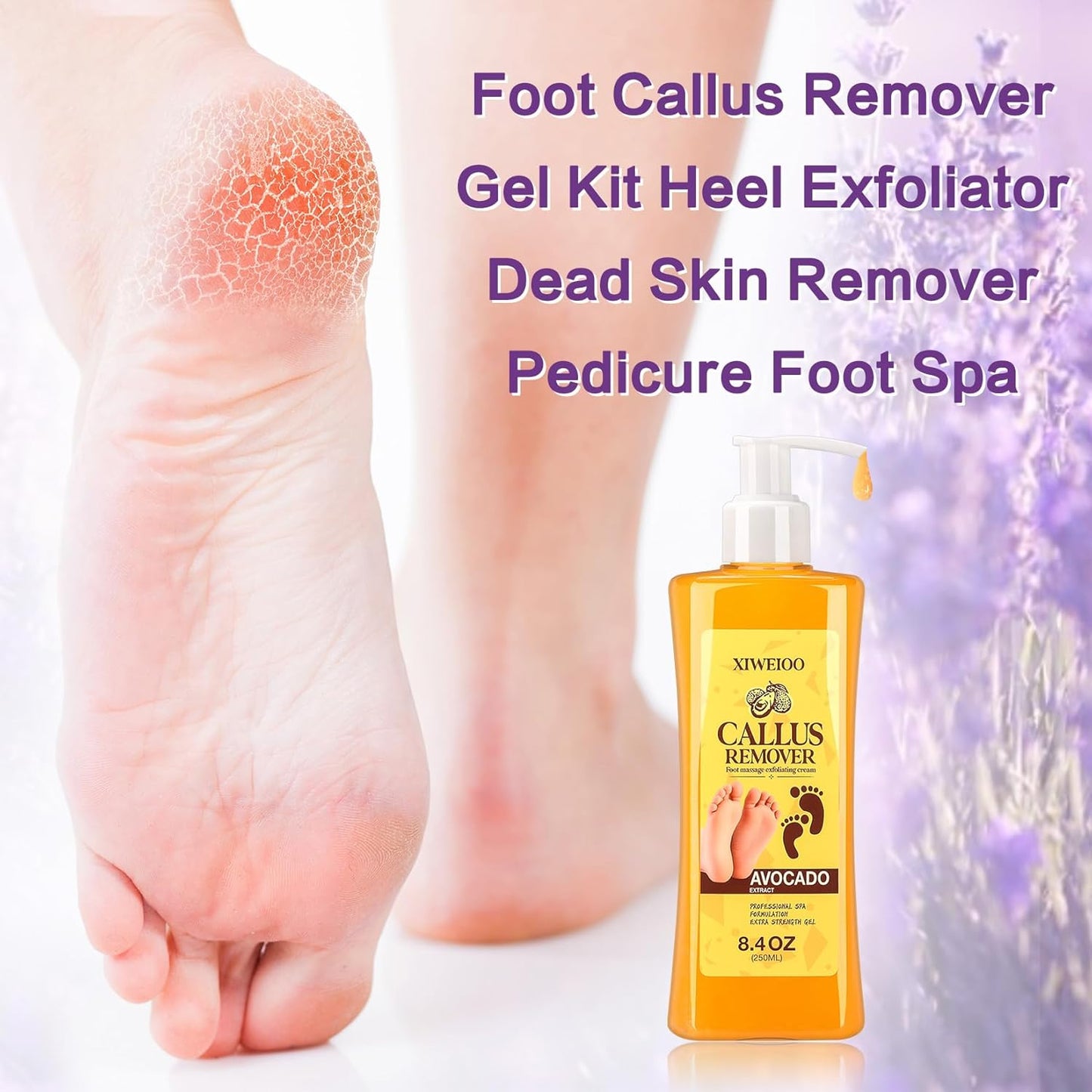 Himalayan Pink FOOT SOAK SALT Kit Tea Tree Oil - Moisturize, Foot Odor cream spa bath massager Epsom Salt foot pedicure at home spa Callus Remover Gel Kit Foot file tools