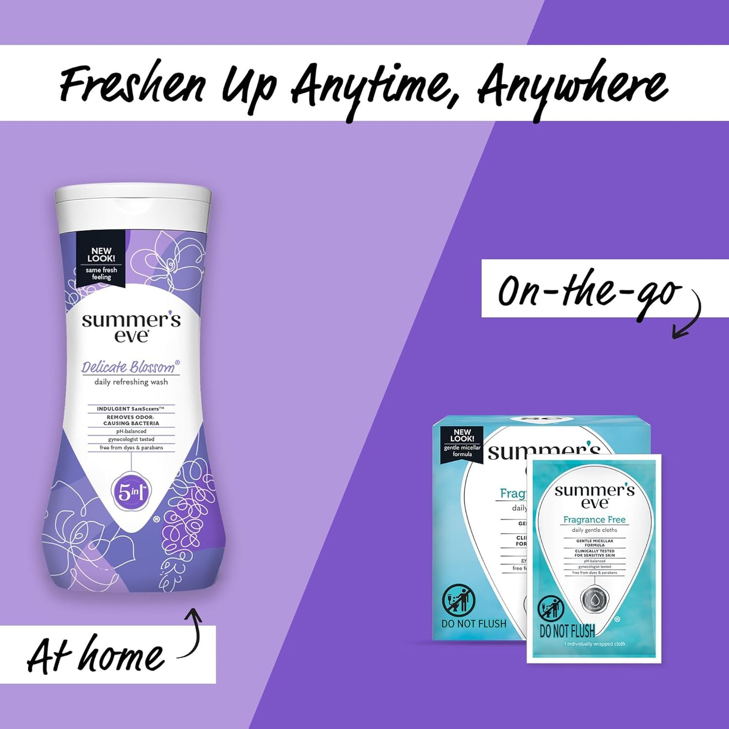 Summer's Eve Delicate Blossom Daily Refreshing All Over Feminine Body Wash, Removes Odor, Feminine Wash pH Balanced, 15 fl oz (Pack of 2)