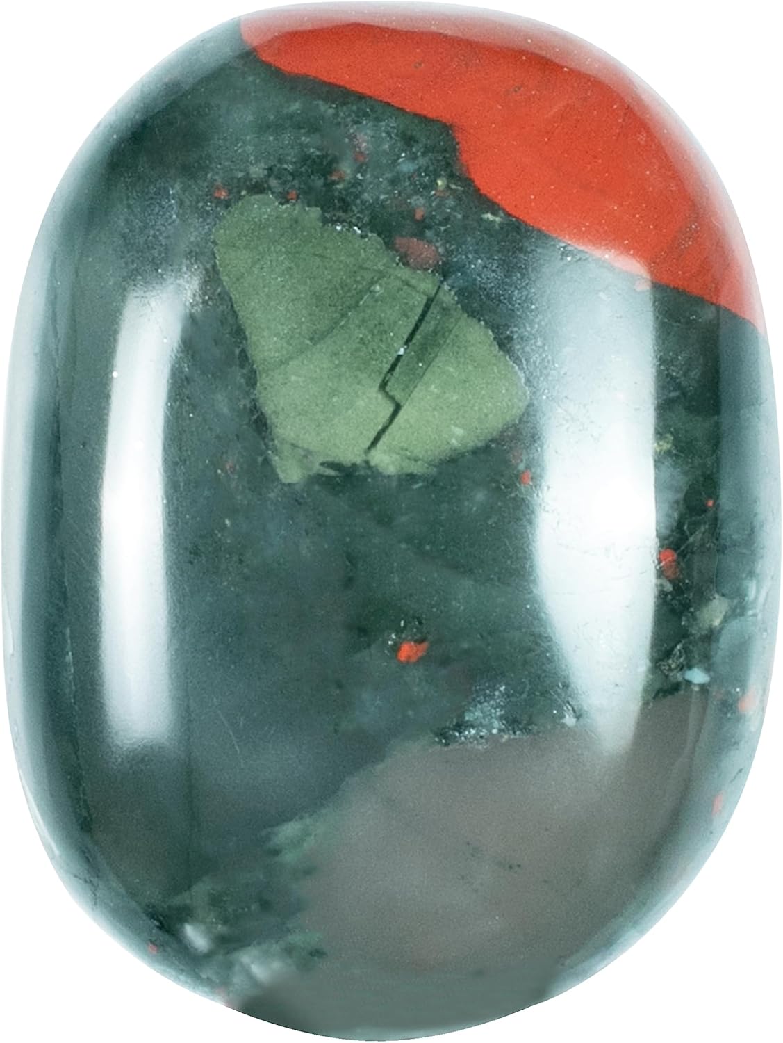 Crocon 50mm African Bloodstone Large Palm Stone 900+ Carats Pocket Worry Stones for Natural Chakra Balancing Reiki Healing Stones & Crystal Healing Spa Energy Crystals Gifts for Women