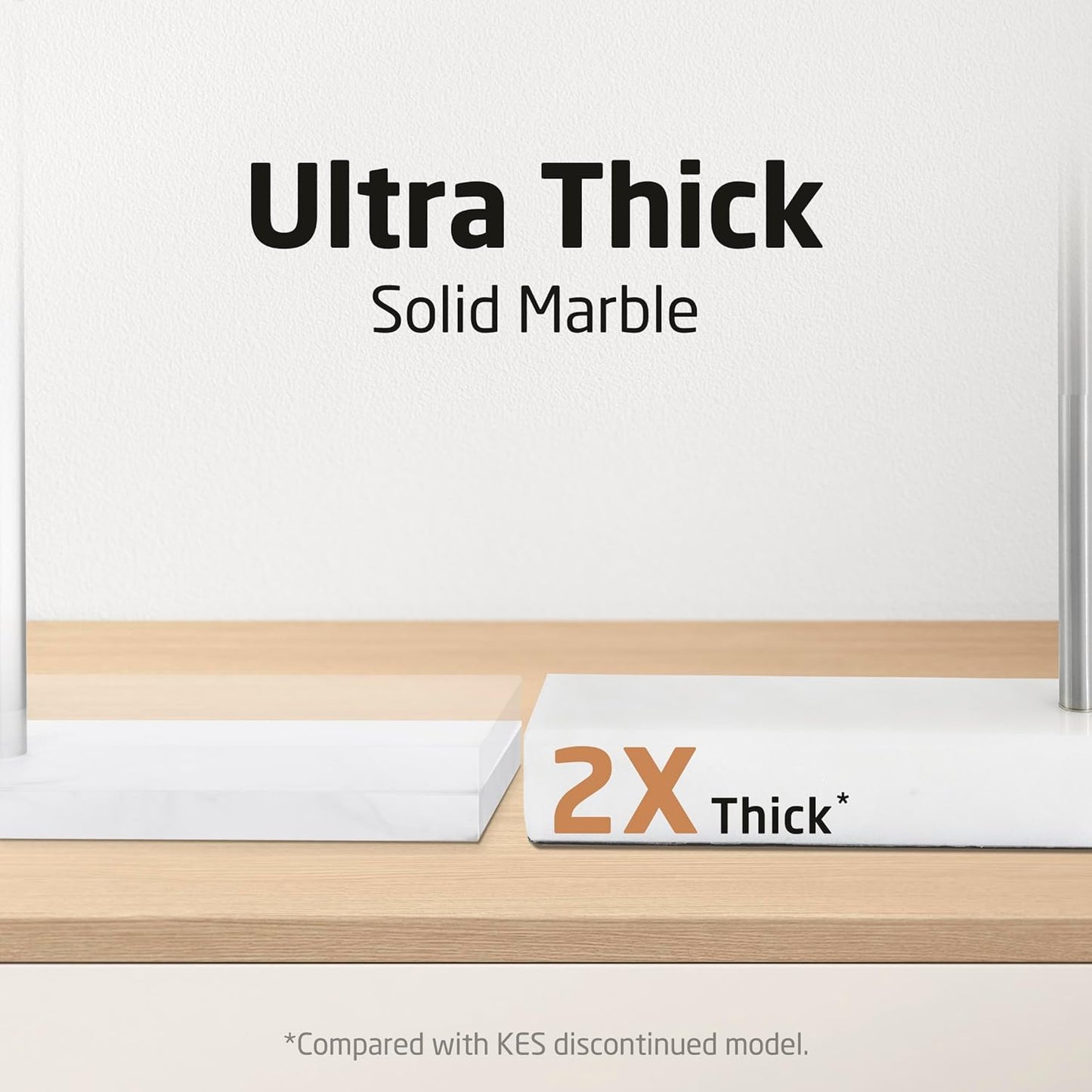 KES Countertop Towel Holder Stand for Bathroom, Counter Top Swivel Towel Rack Standing with Marble Base, Free Standing Hand Towel Holder Stand 18/8 Stainless Steel Brushed Finish, BTH233-2