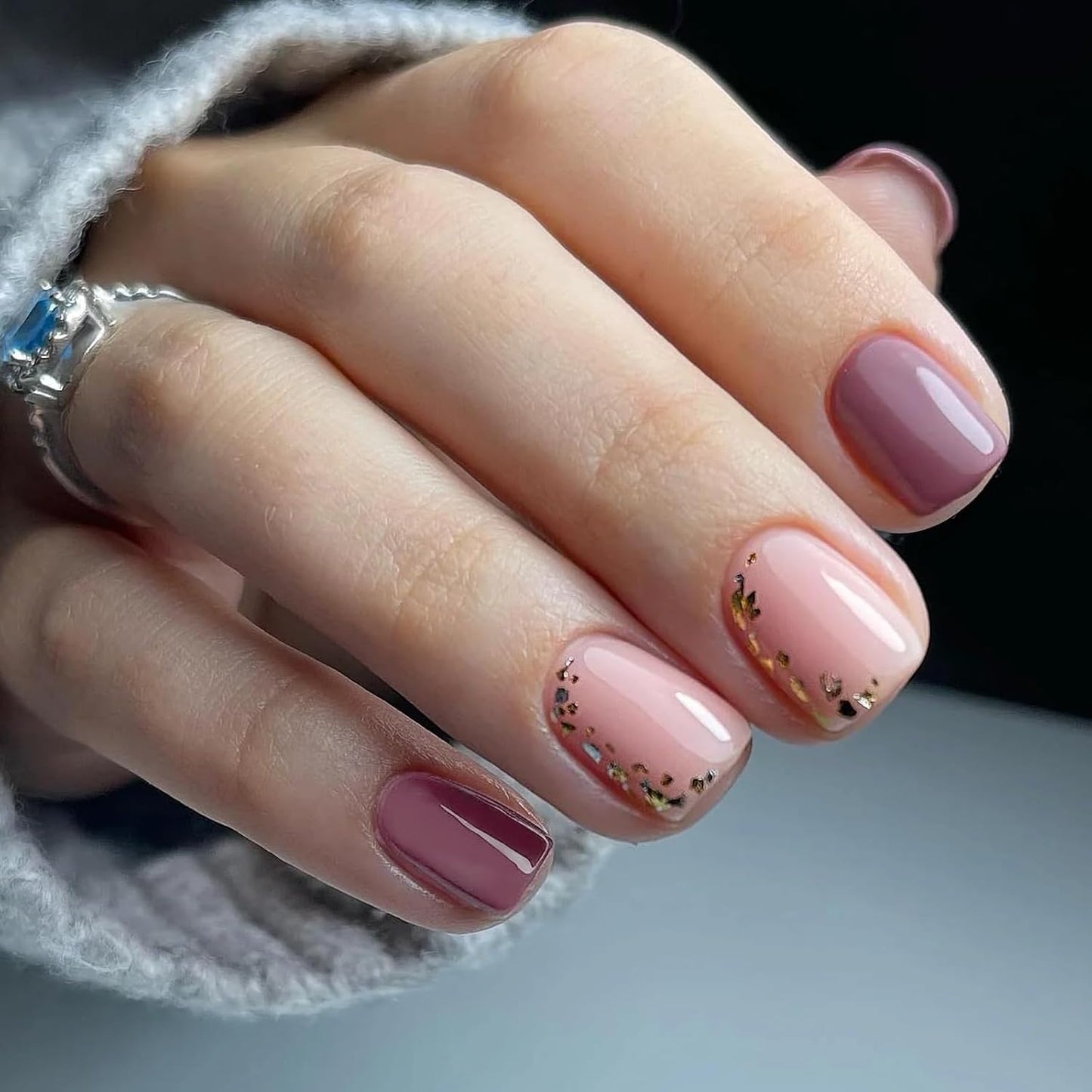 AILLSA Mauve Gel Nail Polish Dusty Pink Gel Polish Nude Rose Nail Polish Light Purple Natural Nails Prune Color Fall Winter Soak Off U V Nail Art Holiday Gift For Women 0.51 Fl Oz