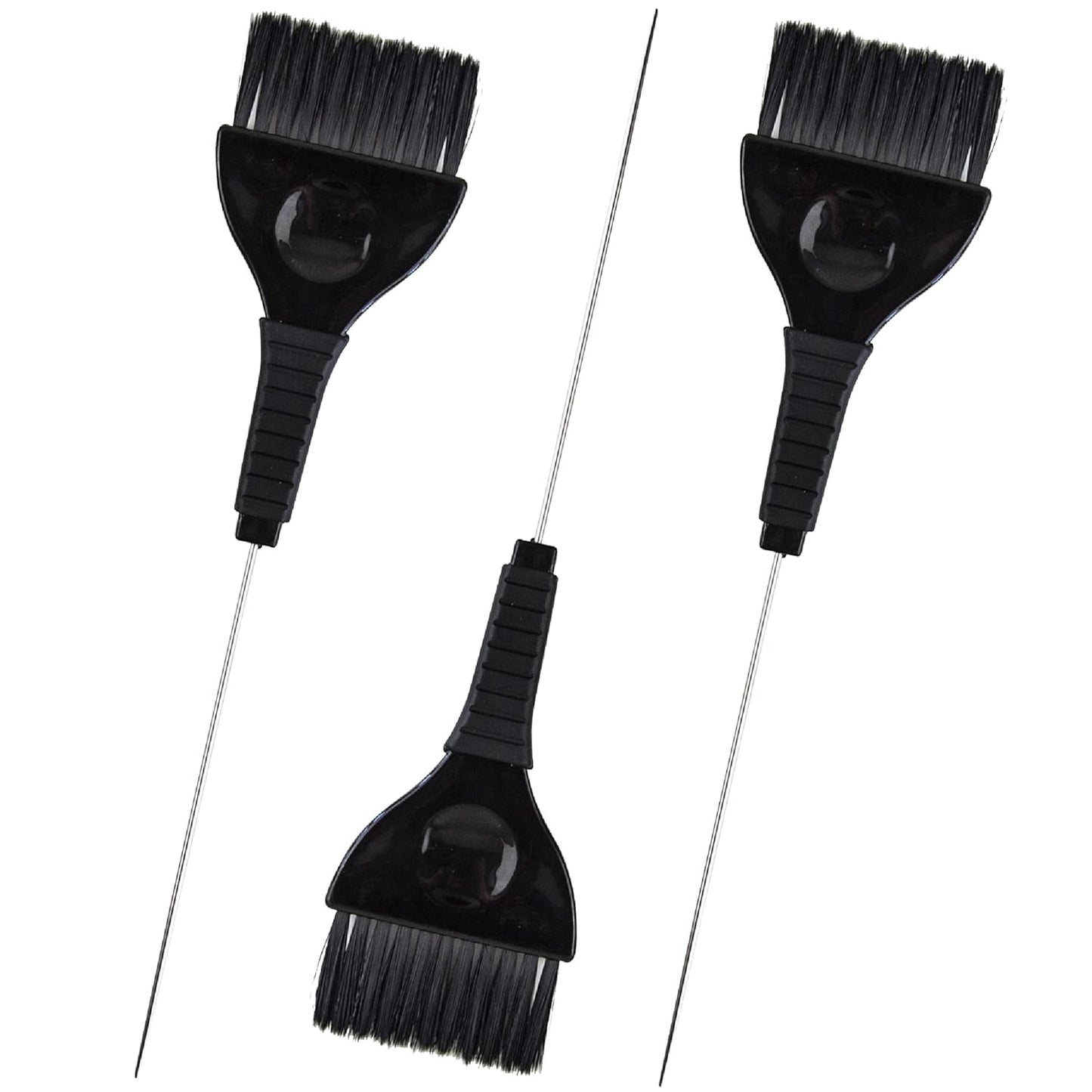 Pintail Hair Dye Brushes - 3 Tint Brushes for Hair Color - Pin Tail for Precise Sectioning - Hair Dye Brush Applicator - Color Brushes for Hair Salon (Black)