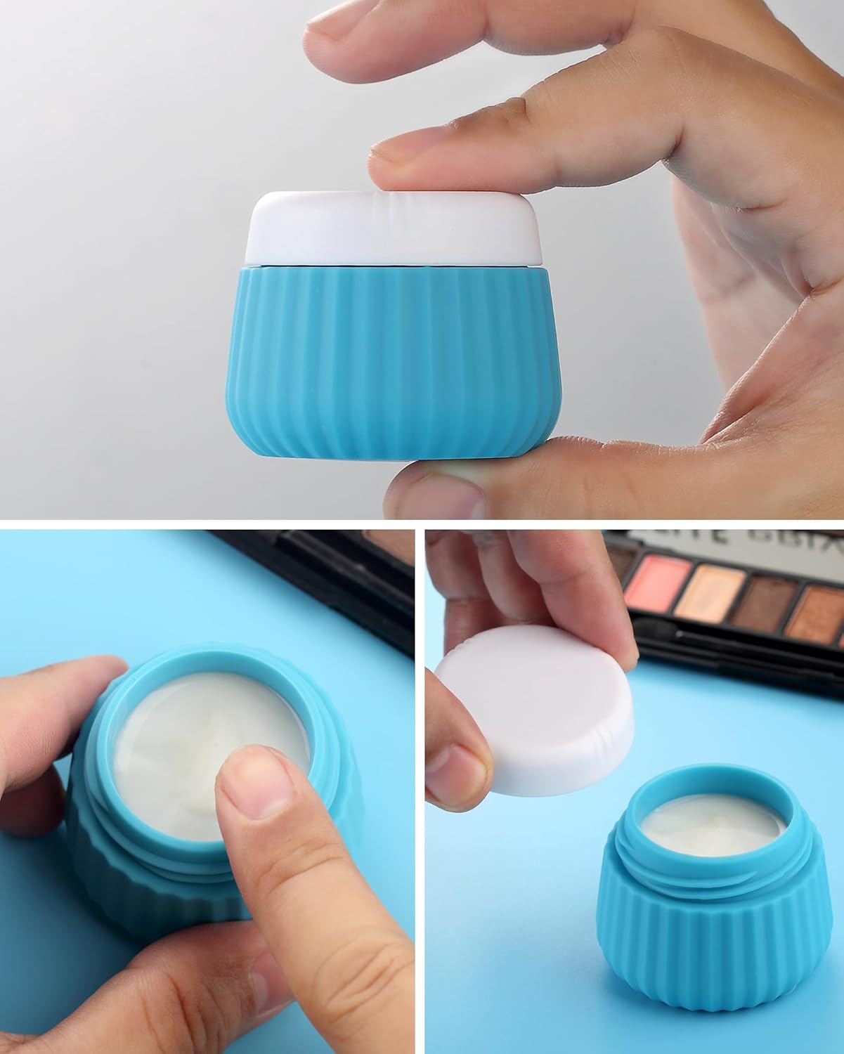 Travel Bottles for Toiletries 8 Pack, Tsa Approved Travel Size Toiletries 3 oz, Containers for Toiletries, with Clear Bag, Leak Proof Silicone Squeezable Essentials Creams Jars