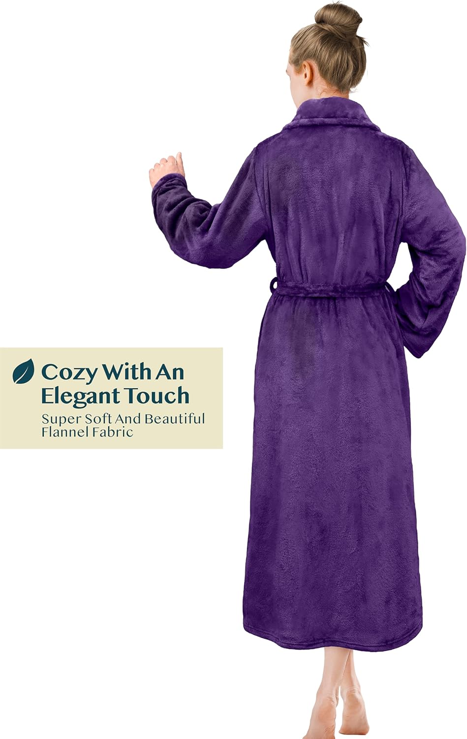 PAVILIA Womens Robe Fleece Plush Soft, Fluffy Fuzzy Cozy Warm Lightweight Bathrobe, Shower Spa House Long Robe for Women